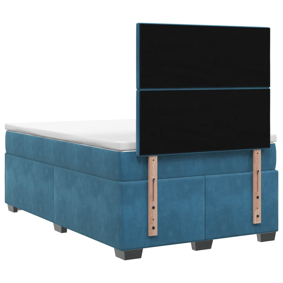 Lit boxspring avec matelas Bleu 120 x 190 cm Velours
