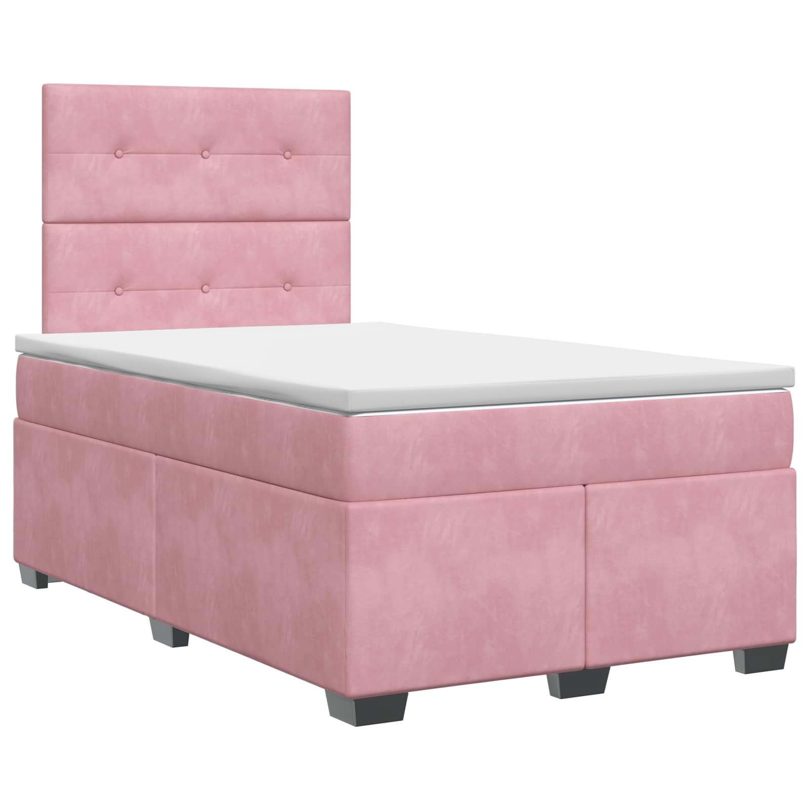 Lit boxspring avec matelas Rose 120 x 200 cm Velours