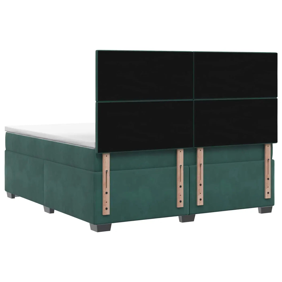 Lit boxspring avec matelas Vert foncé 140 x 200 cm Velours - XIOS