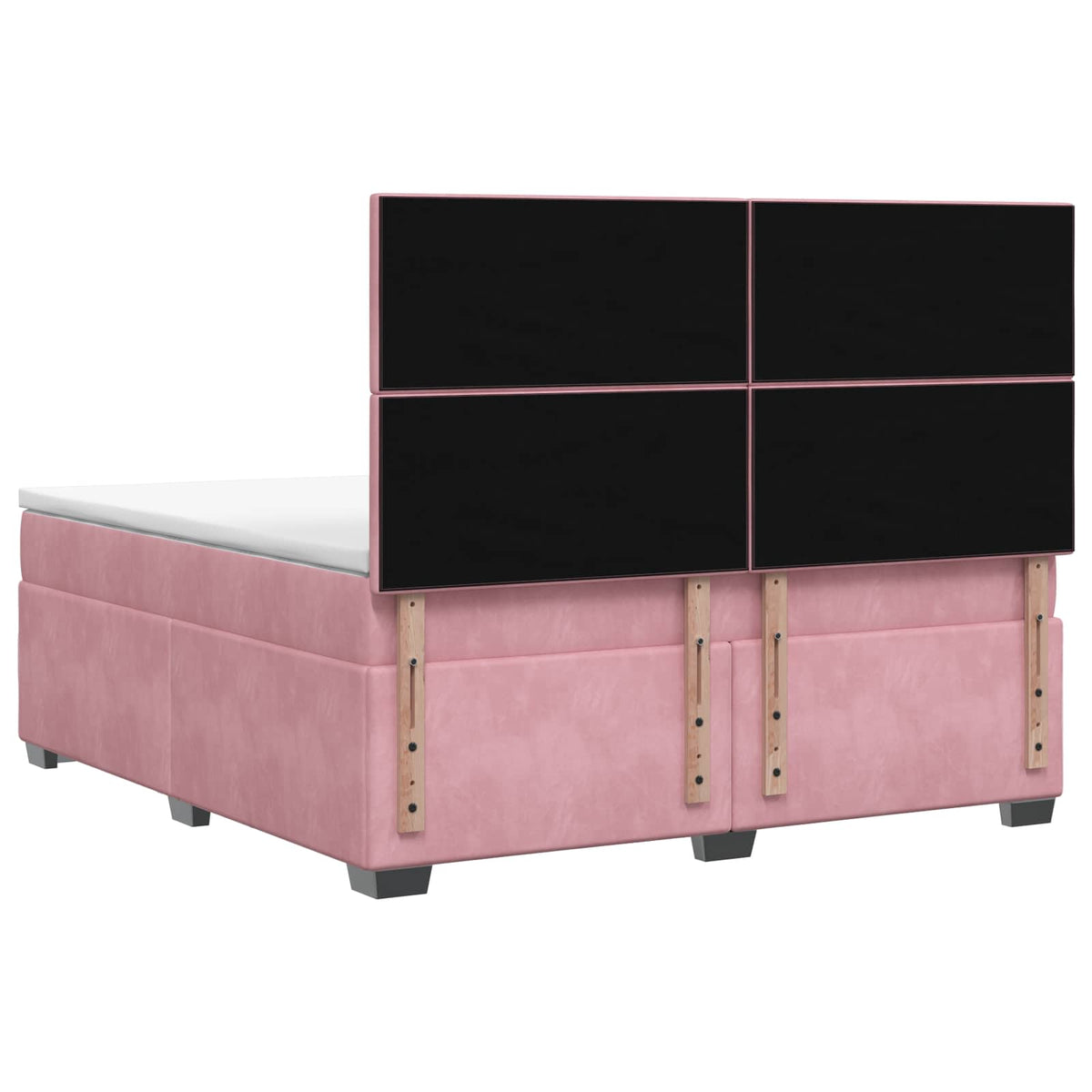 Lit boxspring avec matelas Rose 140 x 200 cm Velours