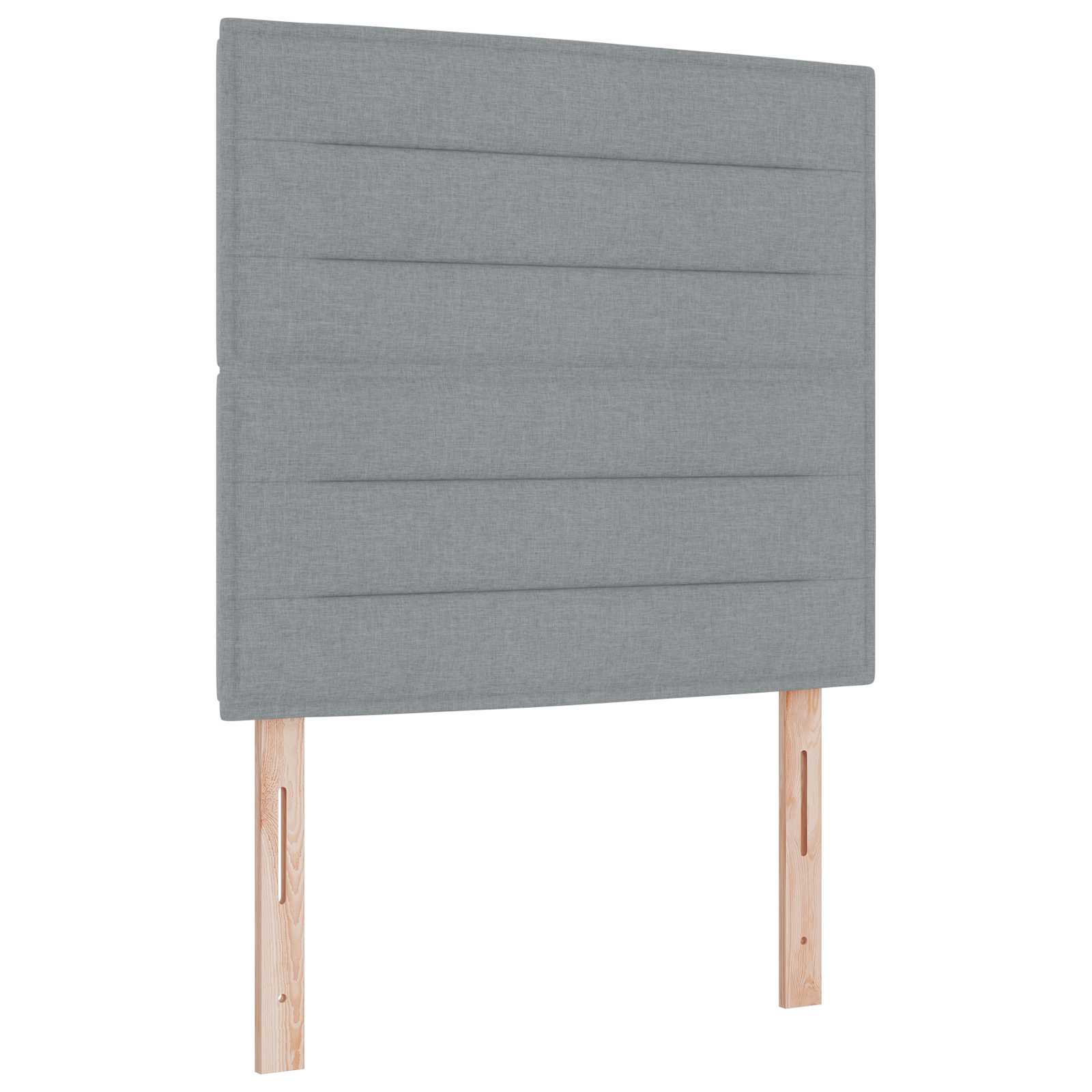 Lit boxspring avec matelas Gris clair 120 x 190 cm Tissu