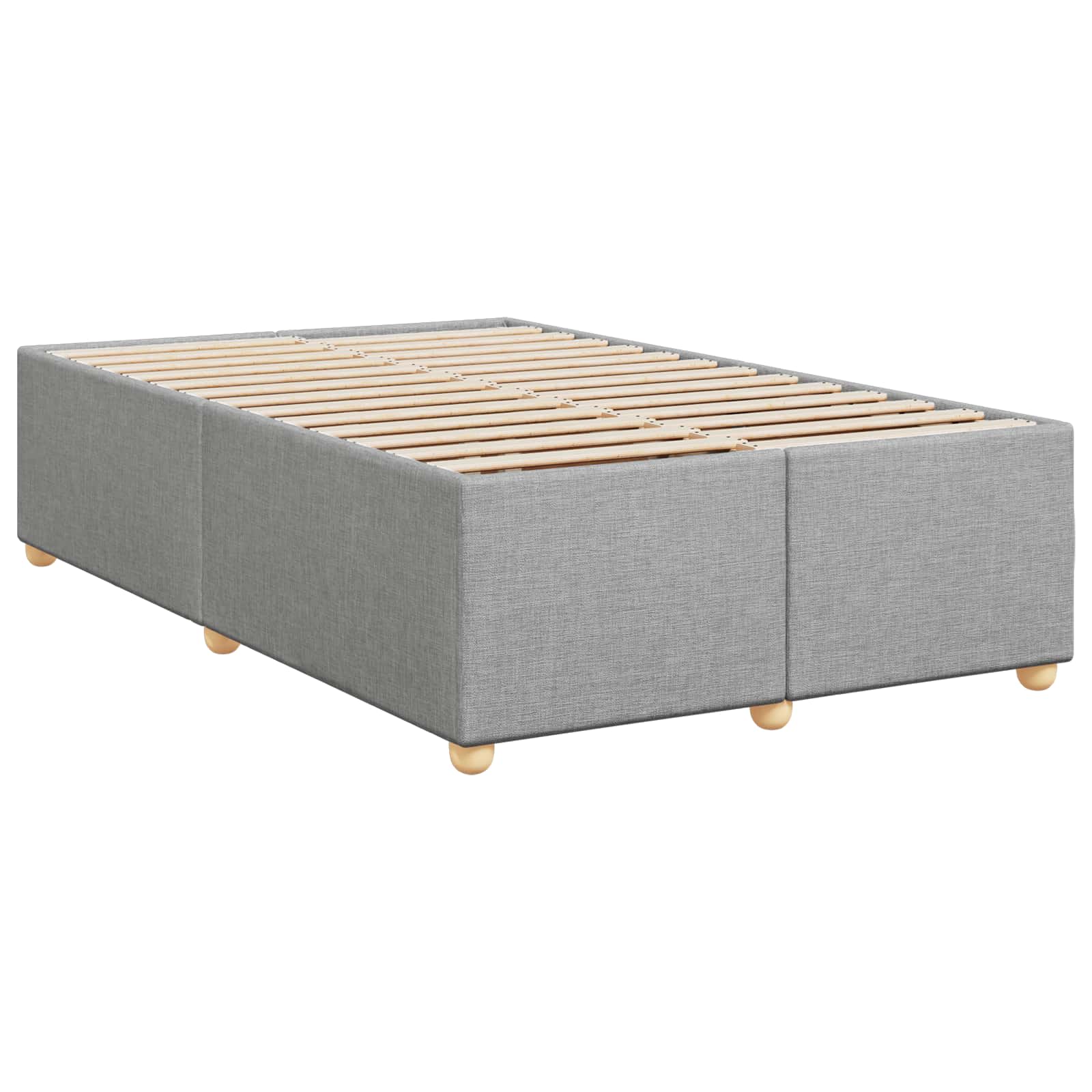 Lit boxspring avec matelas Gris clair 120 x 190 cm Tissu