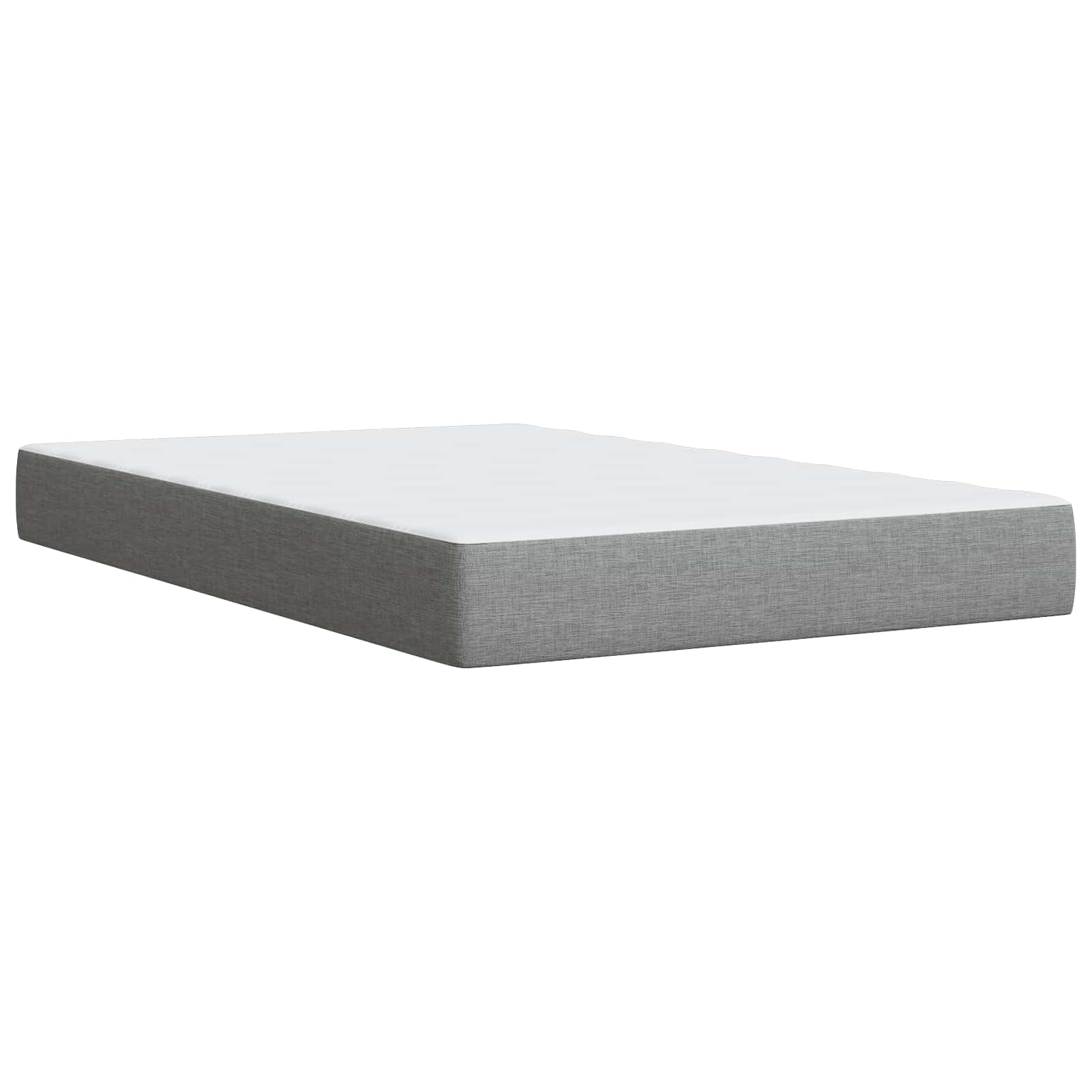Lit boxspring avec matelas Gris clair 120 x 190 cm Tissu