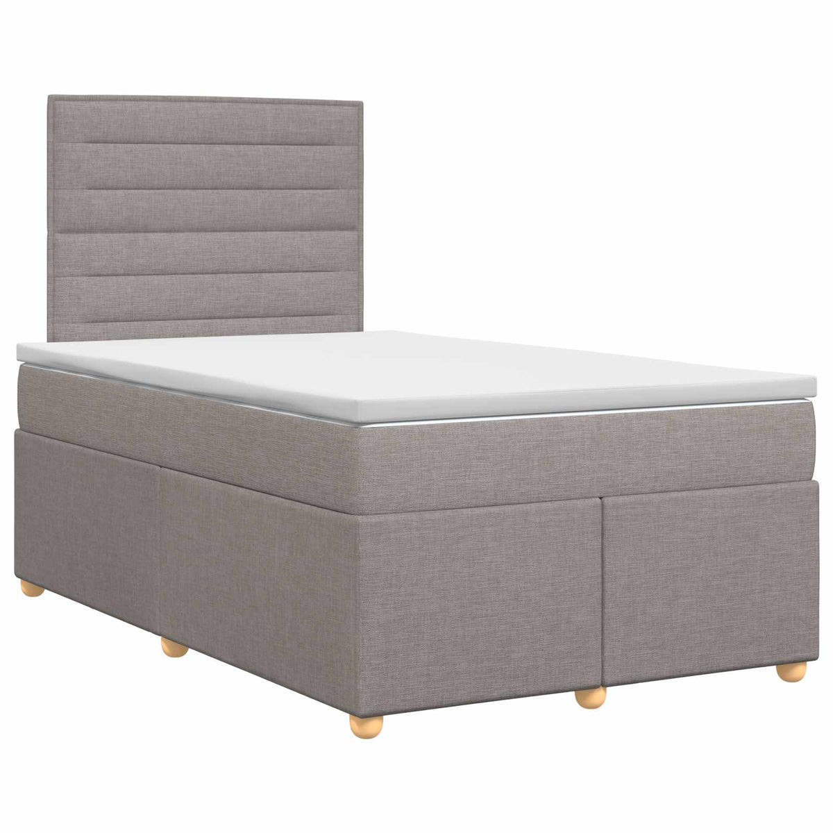 Lit boxspring avec matelas Taupe 120 x 190 cm Tissu