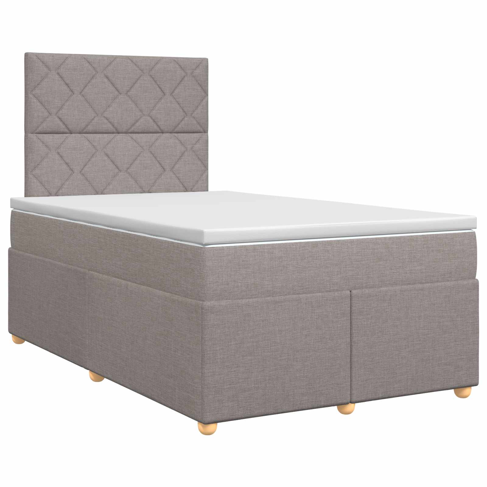 Lit boxspring avec matelas Taupe 120 x 190 cm Tissu