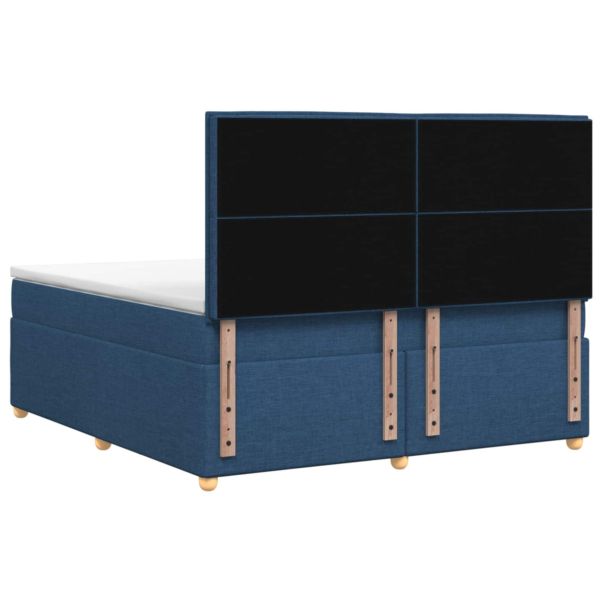 Lit boxspring avec matelas Bleu 140 x 190 cm Tissu