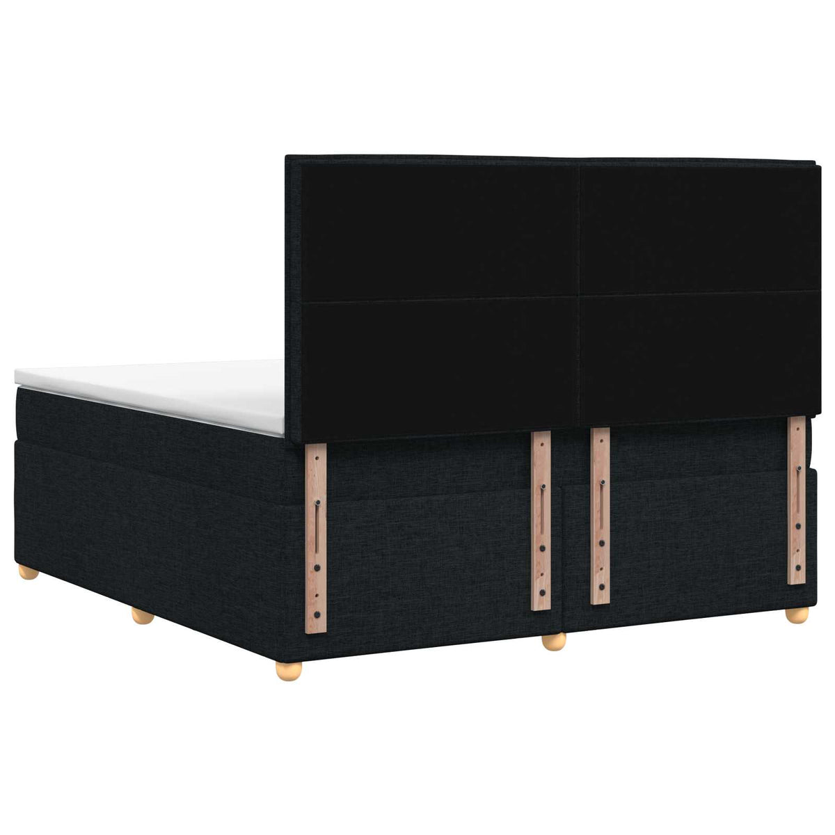 Lit boxspring avec matelas Noir 140 x 200 cm Tissu