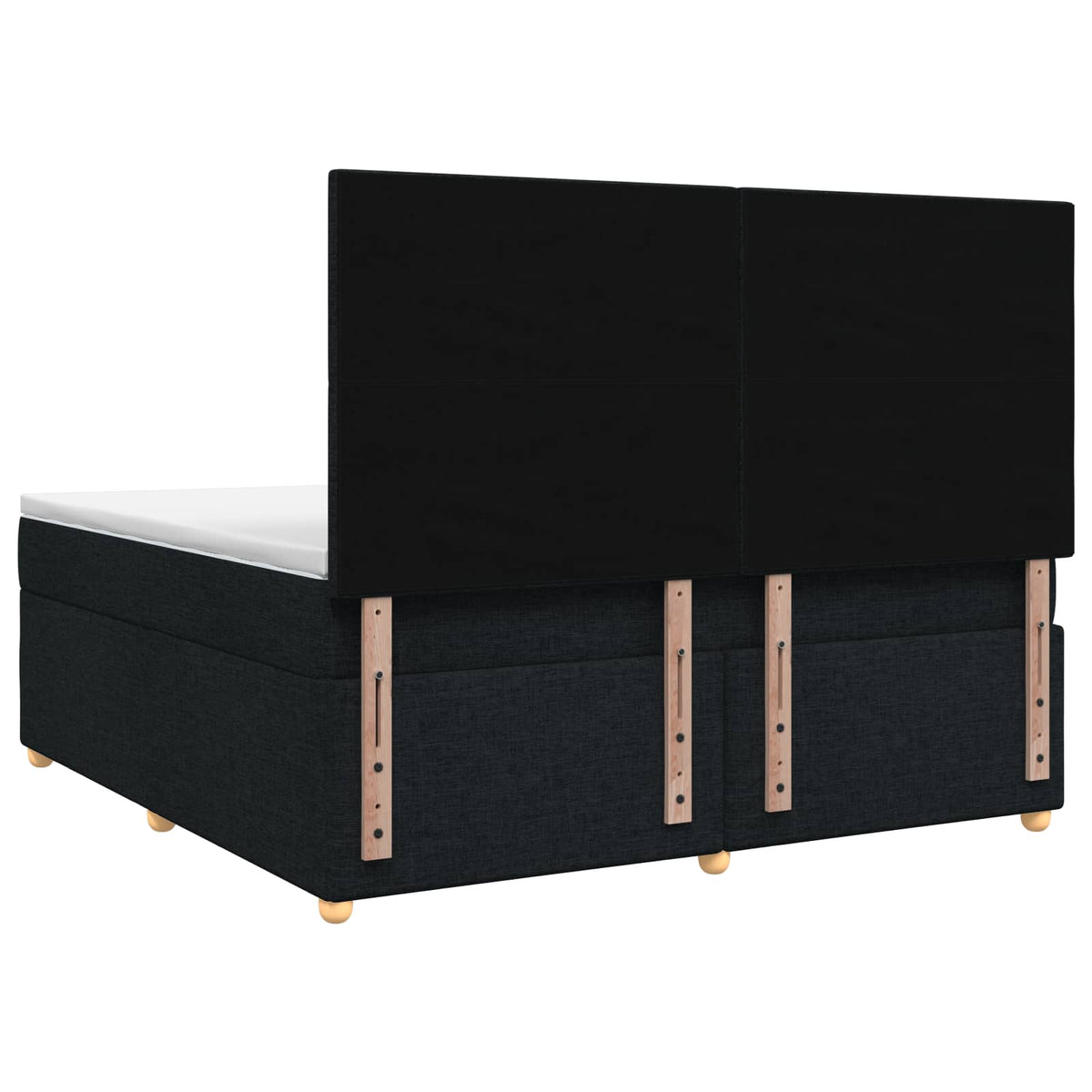 Lit boxspring avec matelas Noir 140 x 200 cm Tissu