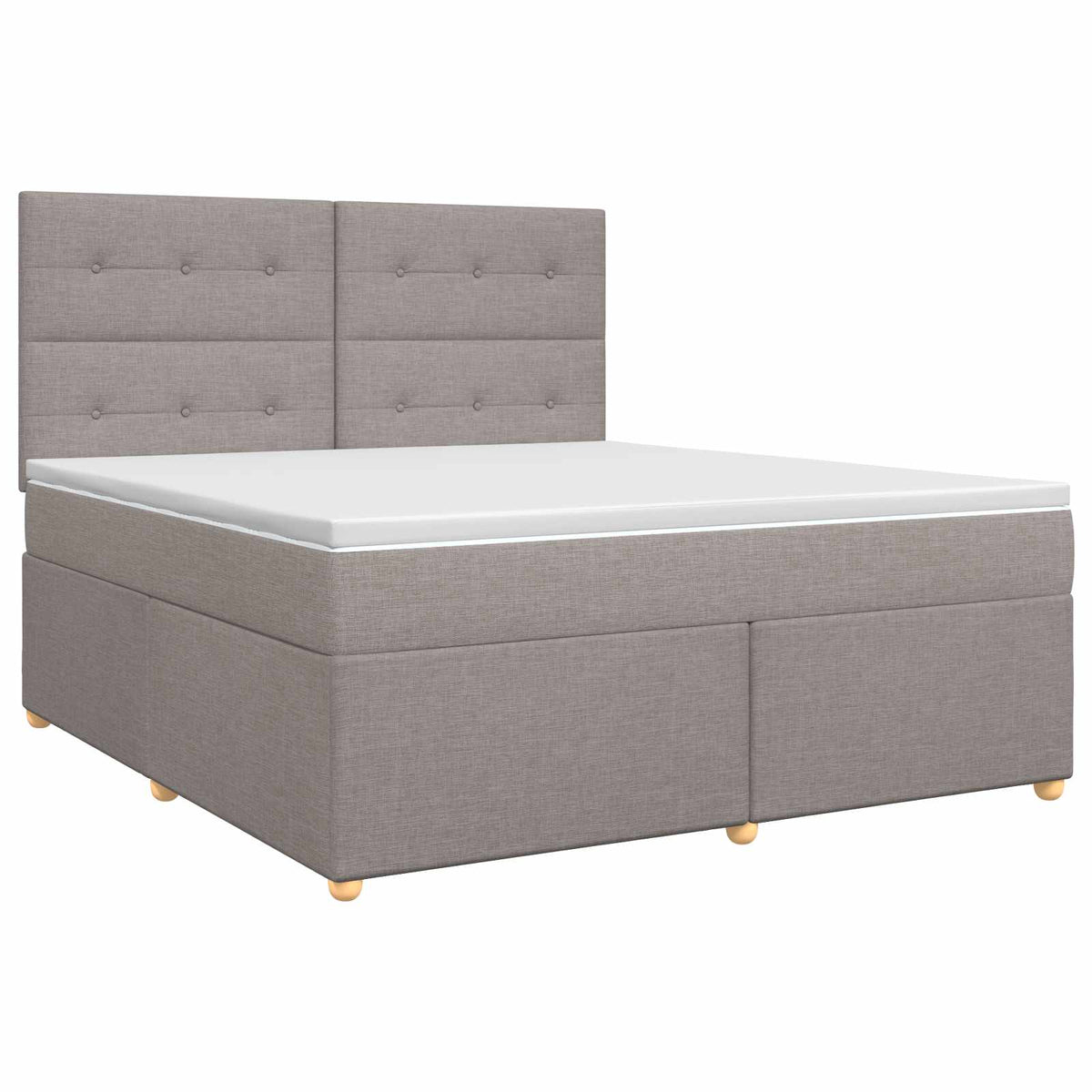 Lit boxspring avec matelas Taupe 140 x 200 cm Tissu