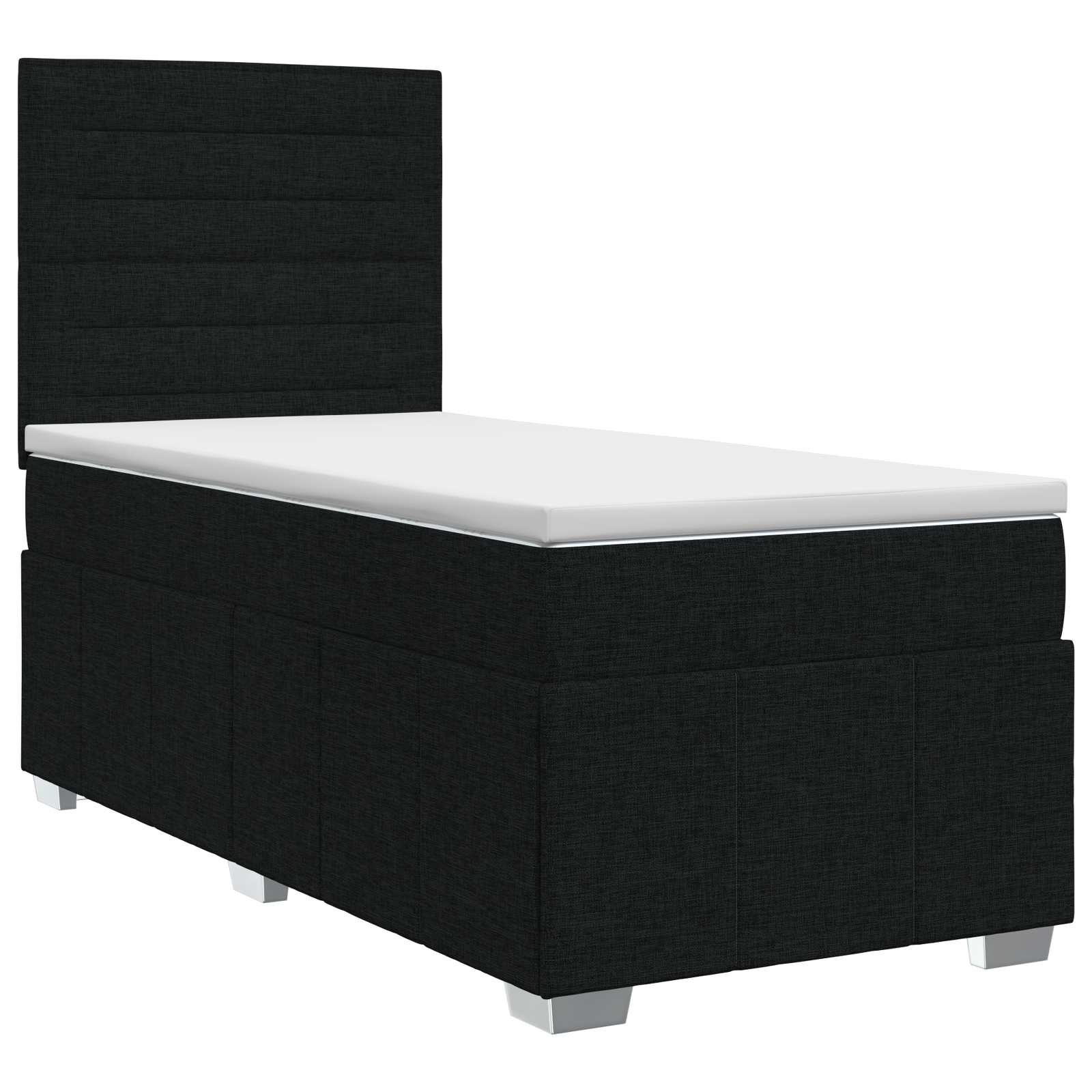 Lit boxspring avec matelas Noir 90 x 200 cm Tissu - XIOS