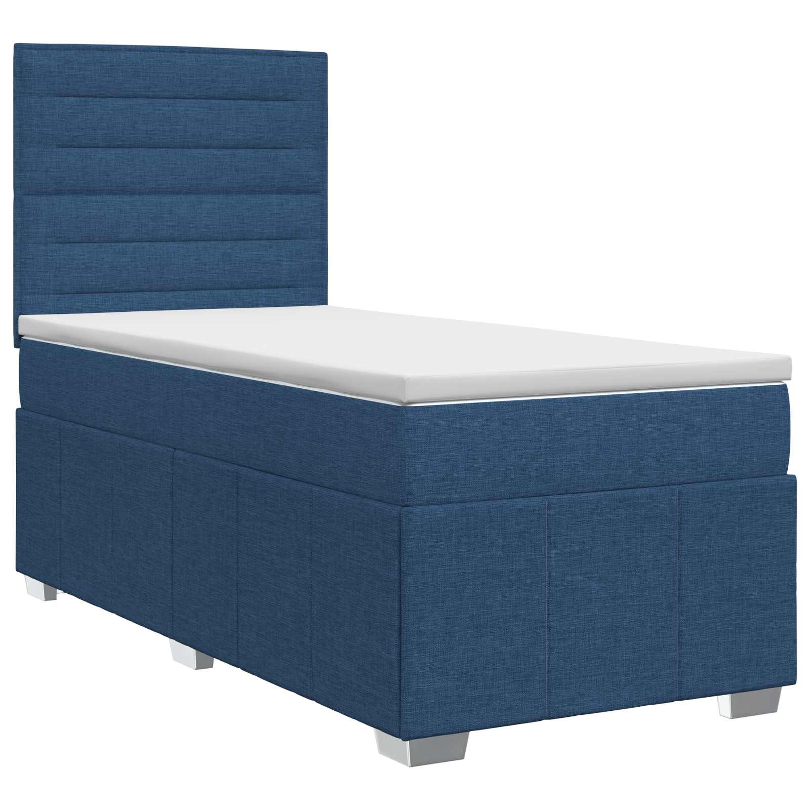 Lit boxspring avec matelas Bleu 90 x 200 cm Tissu - XIOS