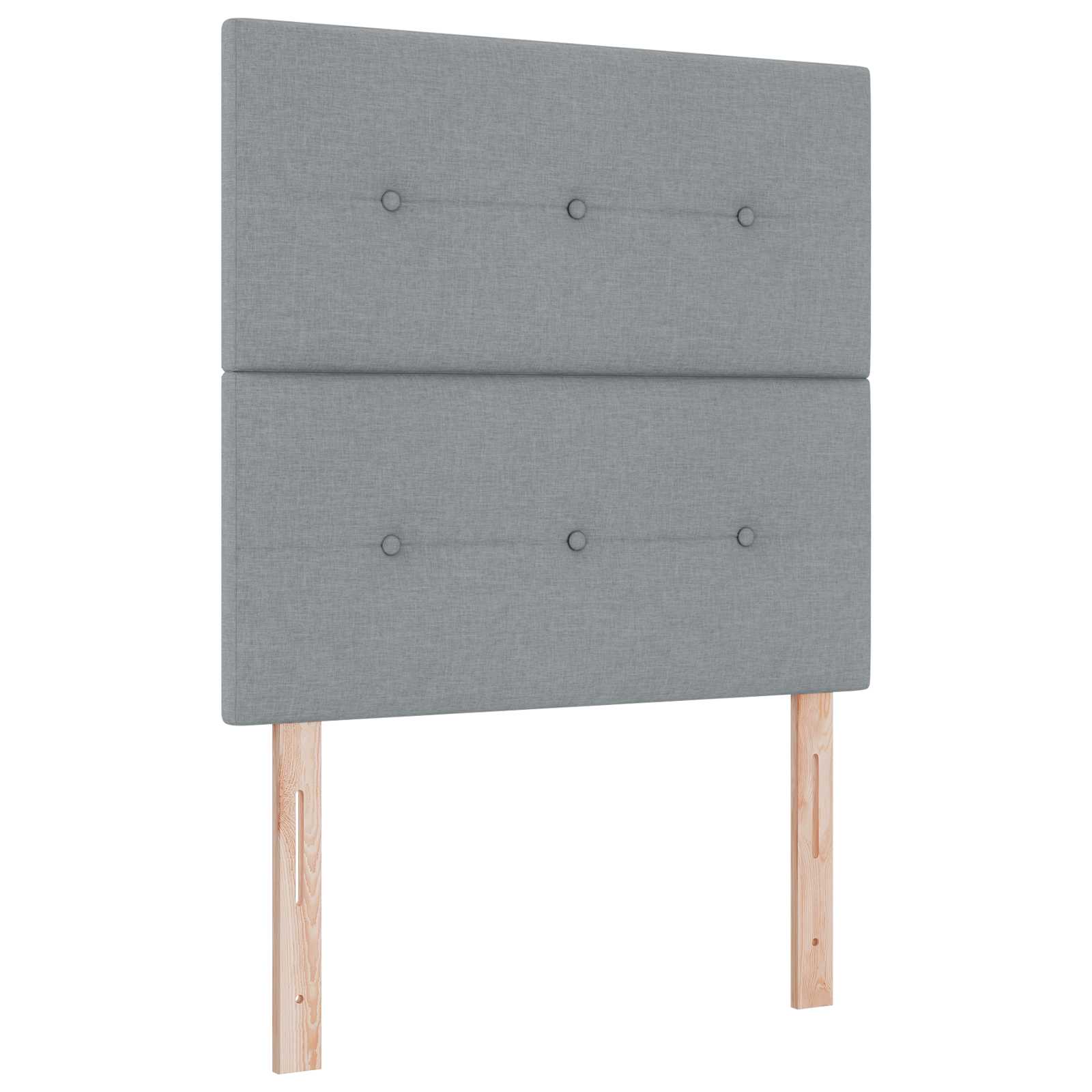 Lit boxspring avec matelas Gris clair 100 x 200 cm Tissu