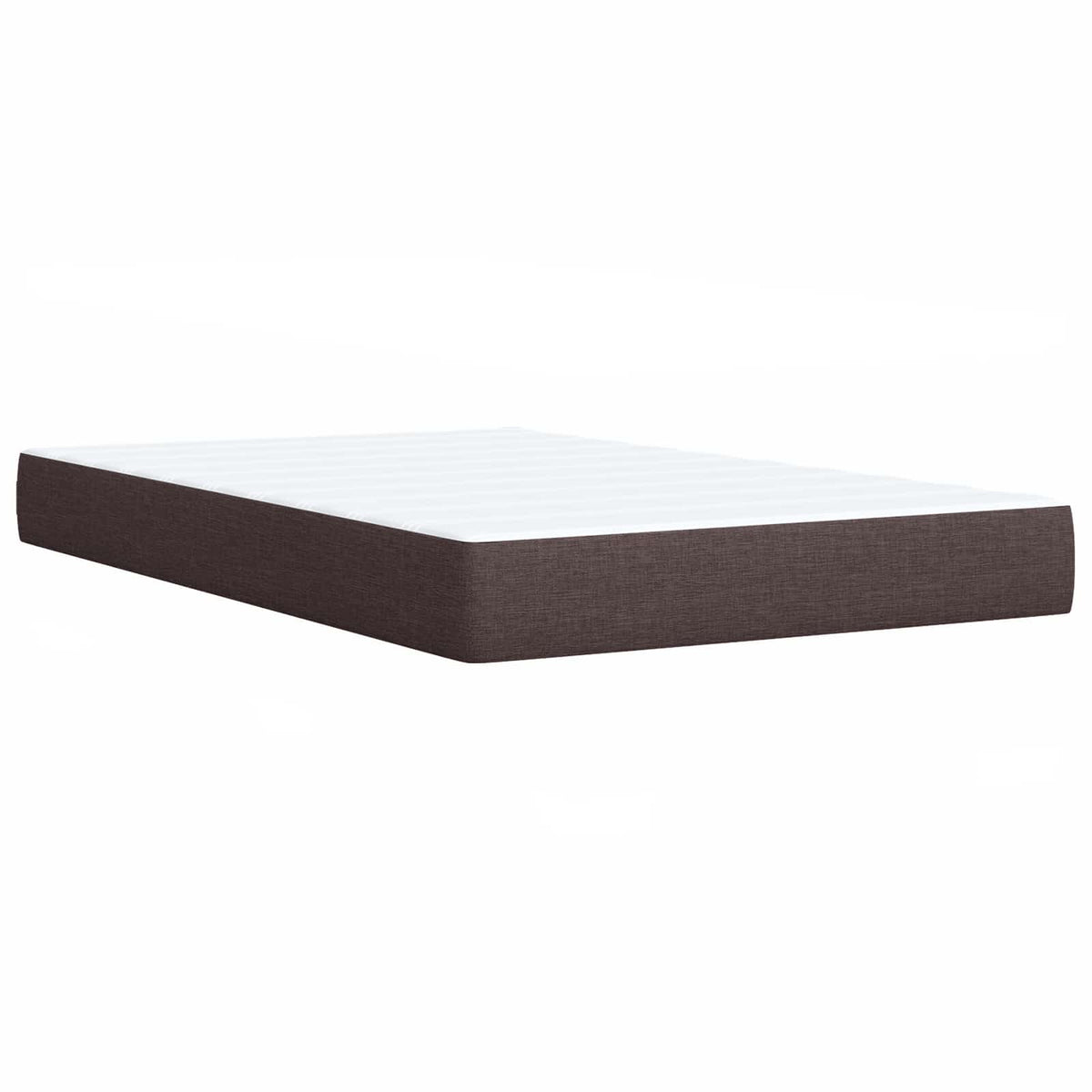 Lit boxspring avec matelas Marron foncé 120 x 190 cm Tissu