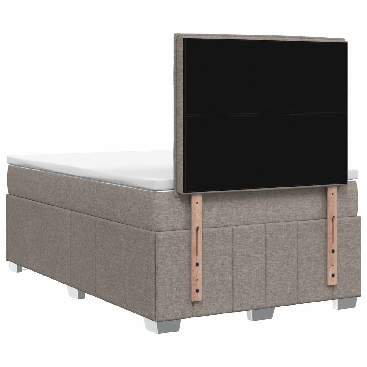 Lit boxspring avec matelas Taupe 120 x 190 cm Tissu