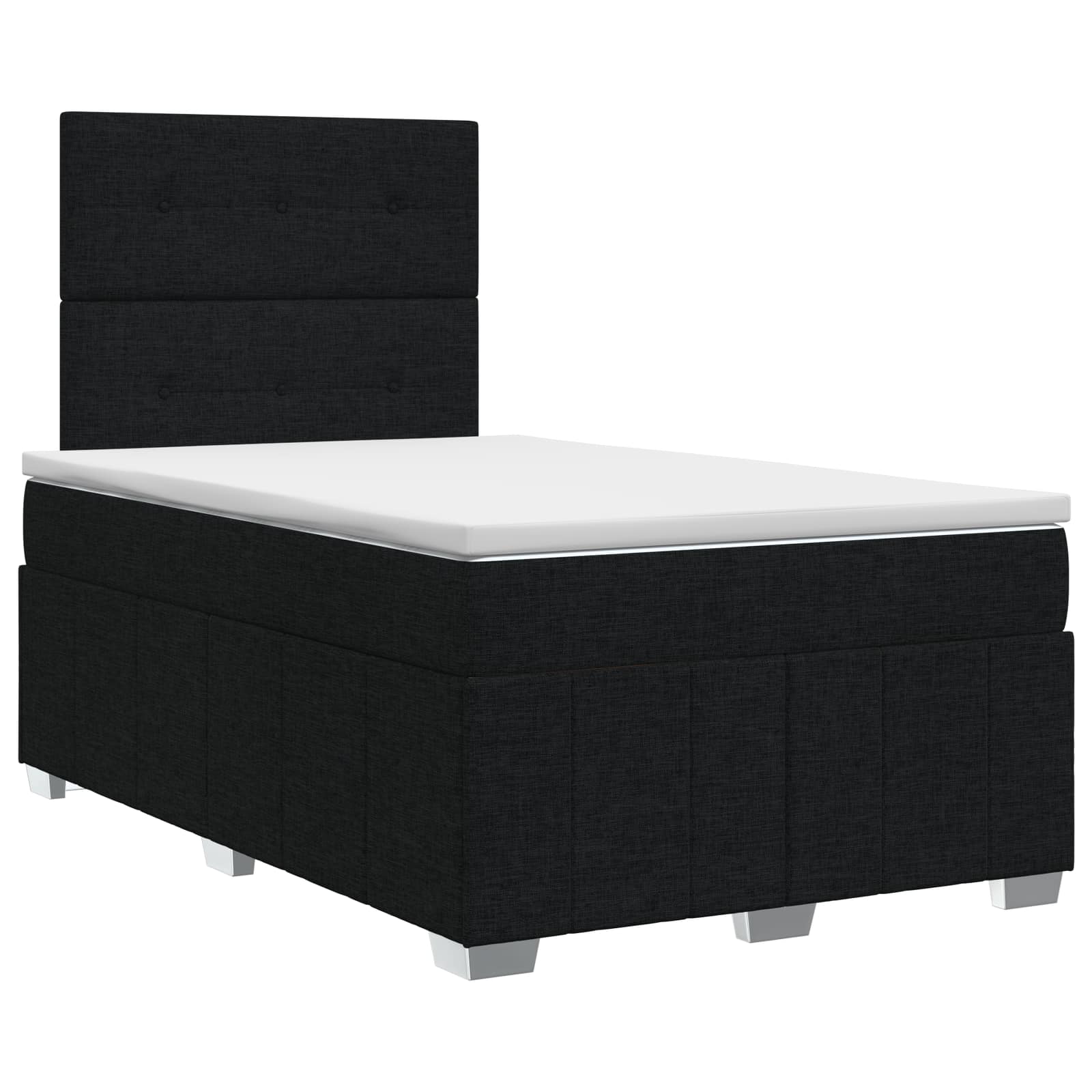 Lit boxspring avec matelas Noir 120 x 200 cm Tissu - XIOS