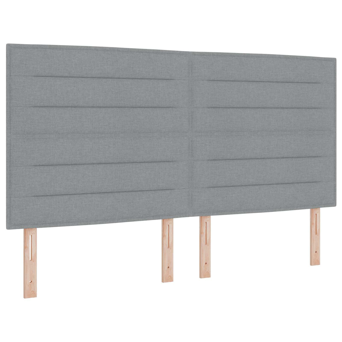 Lit boxspring avec matelas Gris clair 140 x 190 cm Tissu