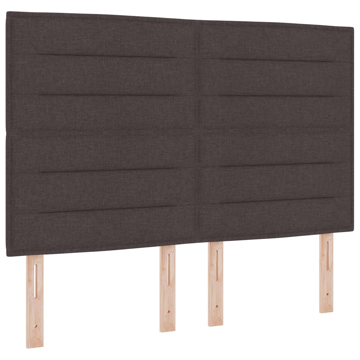 Lit boxspring avec matelas Marron foncé 140 x 200 cm Tissu