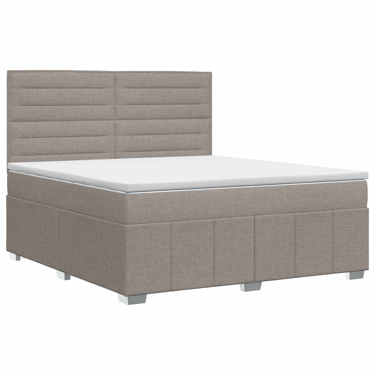 Lit boxspring avec matelas Taupe 140 x 200 cm Tissu