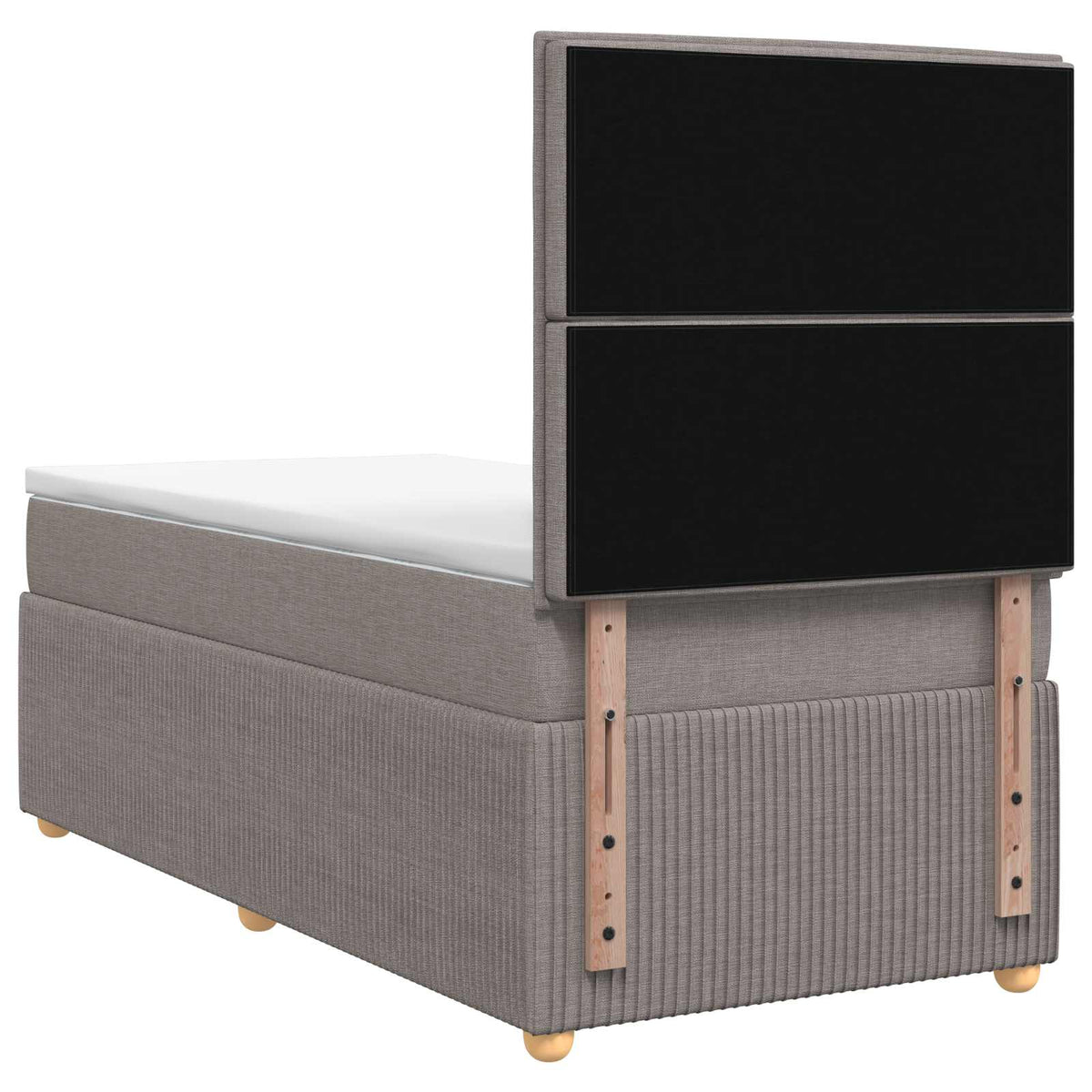 Lit boxspring avec matelas Taupe 80 x 200 cm Tissu