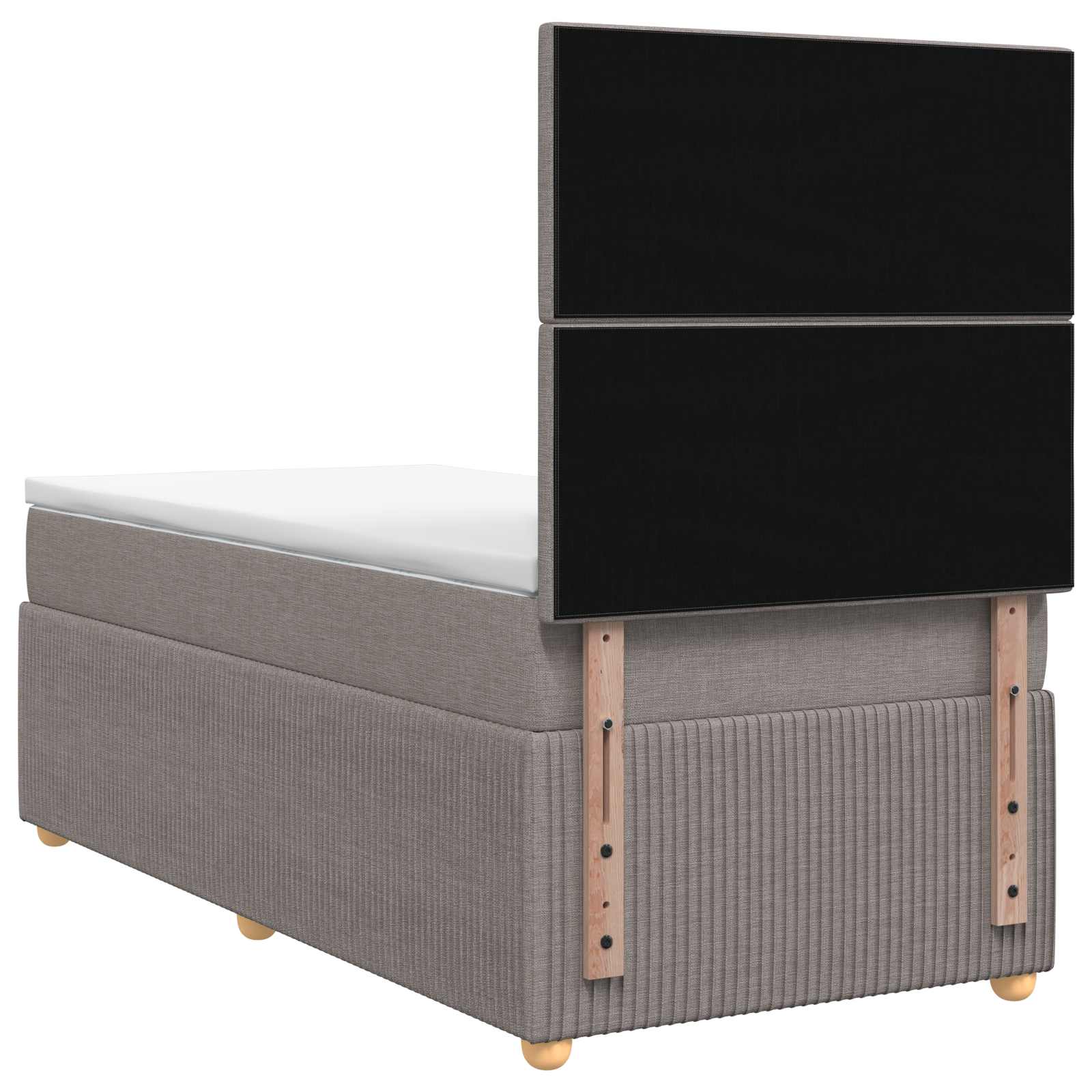 Lit boxspring avec matelas Taupe 80 x 200 cm Tissu