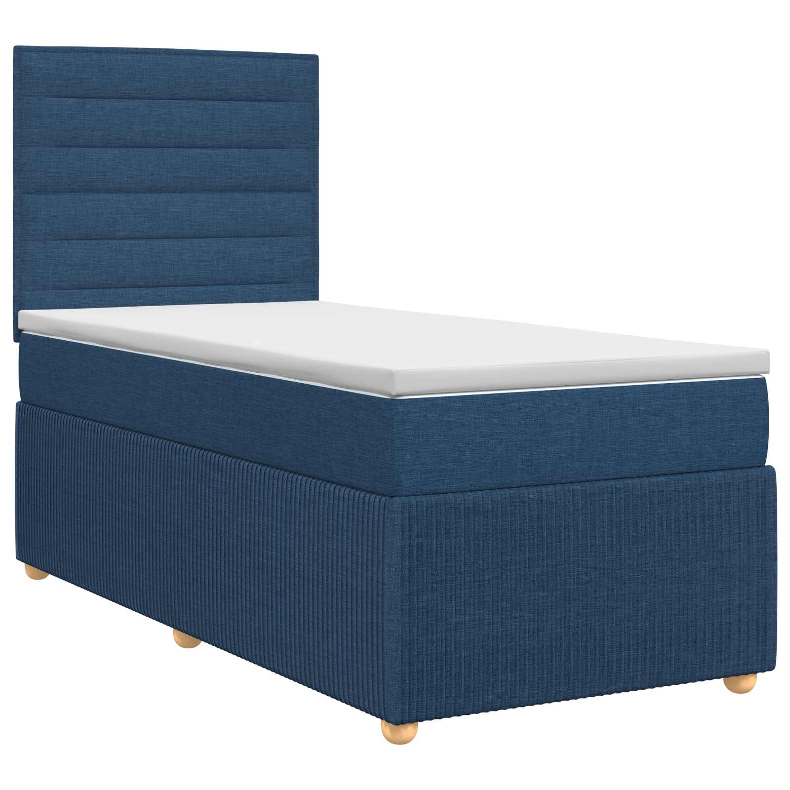 Lit boxspring avec matelas Bleu 90 x 200 cm Tissu - XIOS