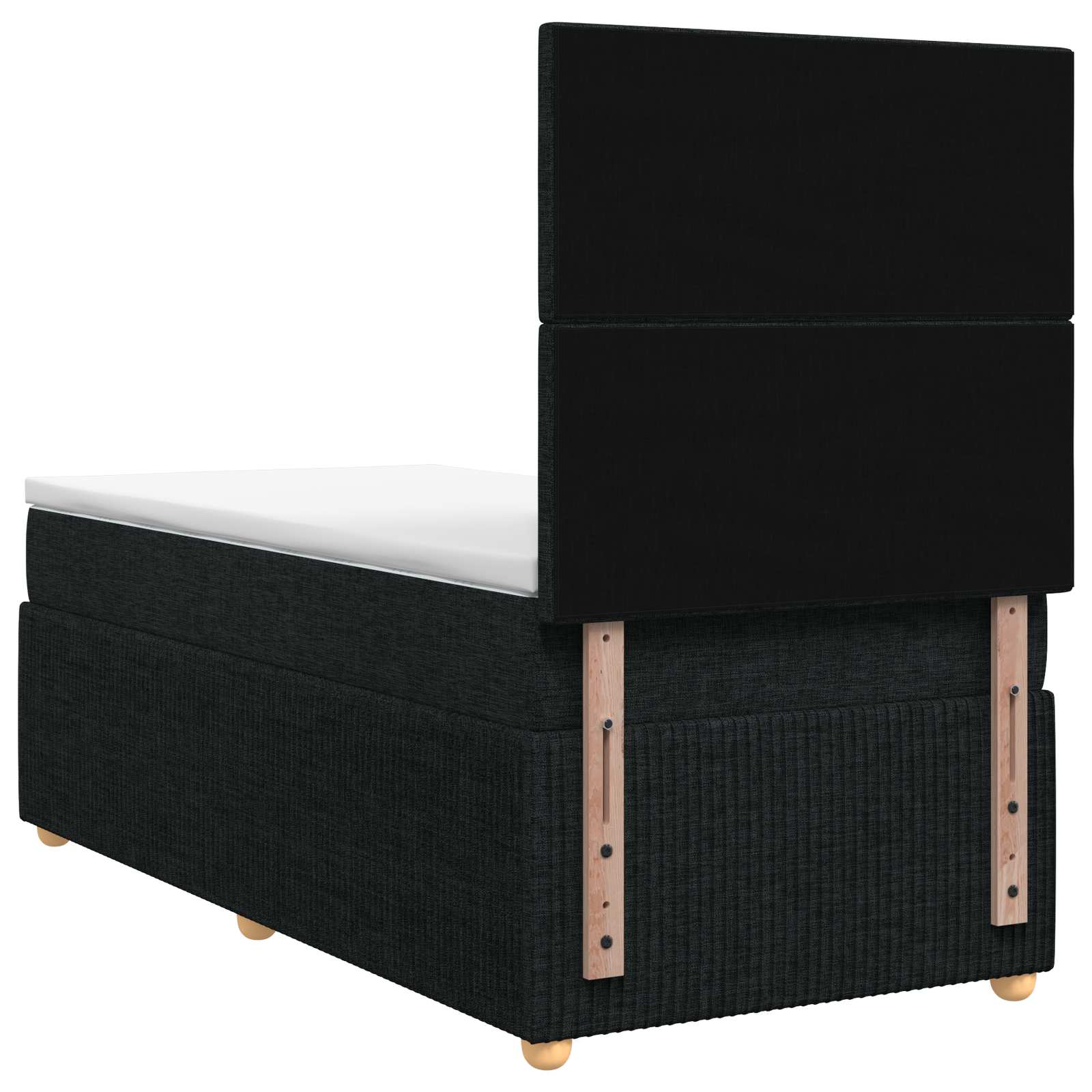 Lit boxspring avec matelas Noir 90 x 200 cm Tissu - XIOS