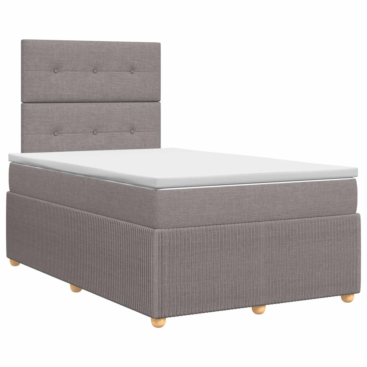 Lit boxspring avec matelas Taupe 120 x 190 cm Tissu