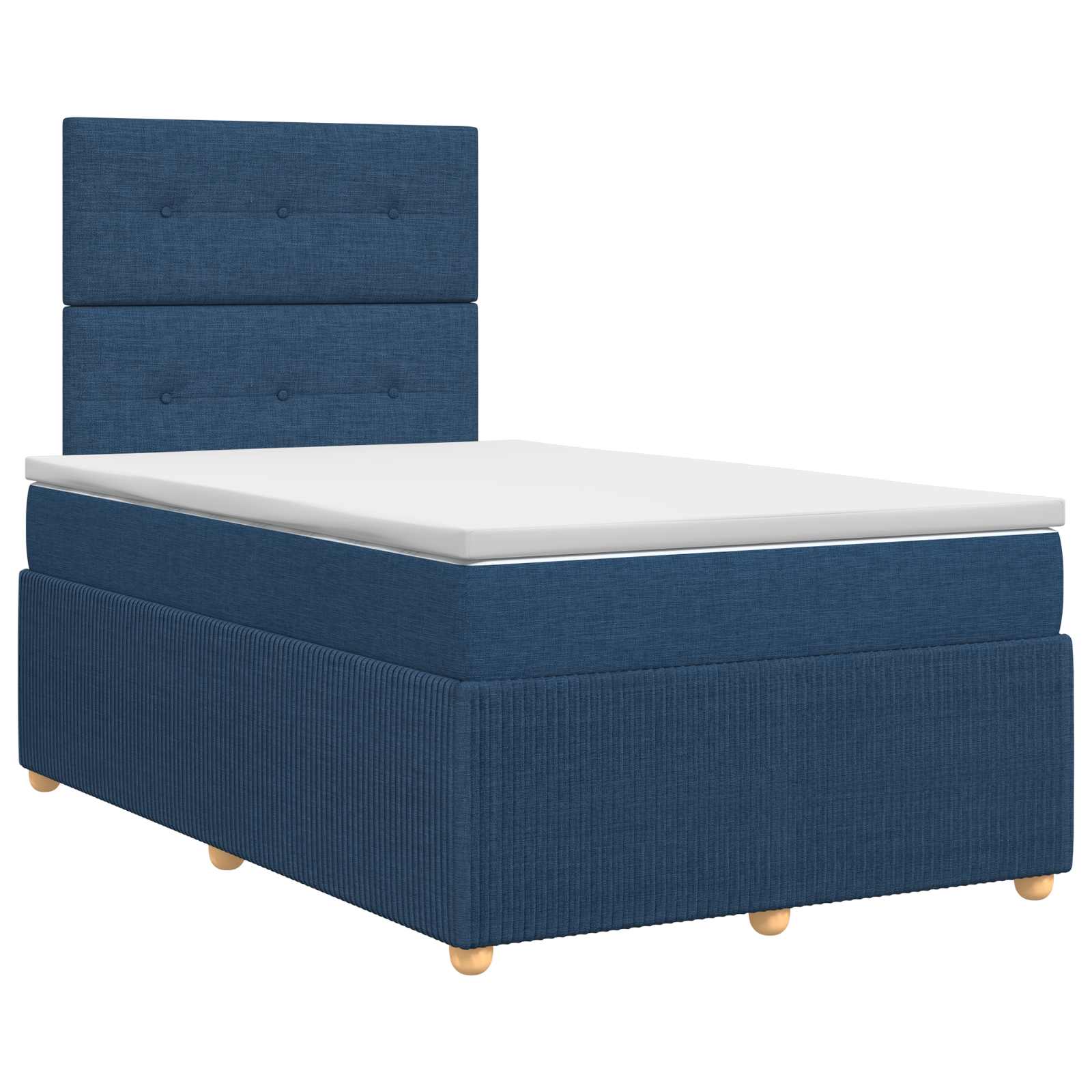 Lit boxspring avec matelas Bleu 120 x 190 cm Tissu