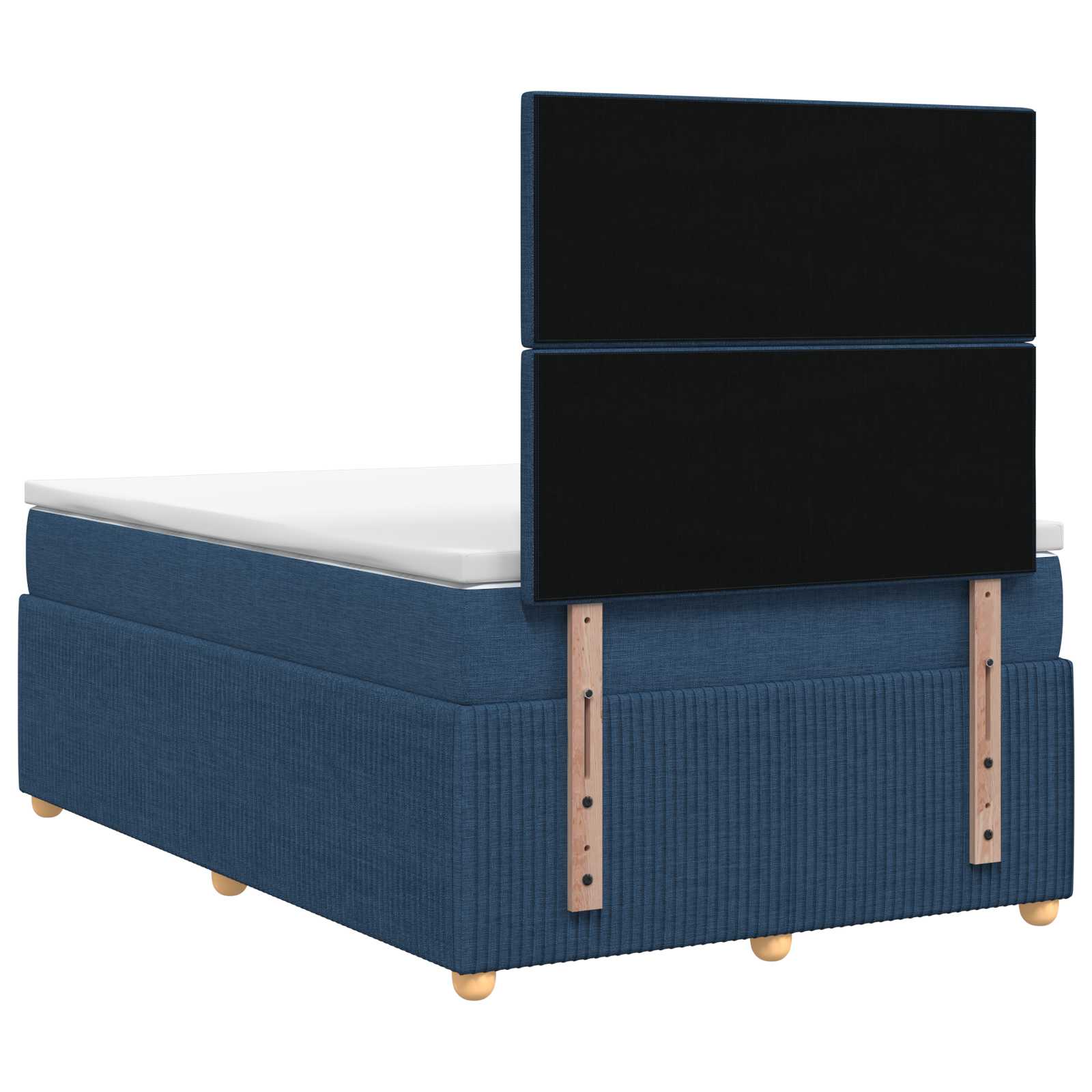 Lit boxspring avec matelas Bleu 120 x 190 cm Tissu
