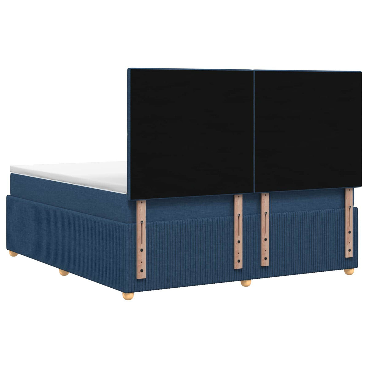 Lit boxspring avec matelas Bleu 140 x 190 cm Tissu