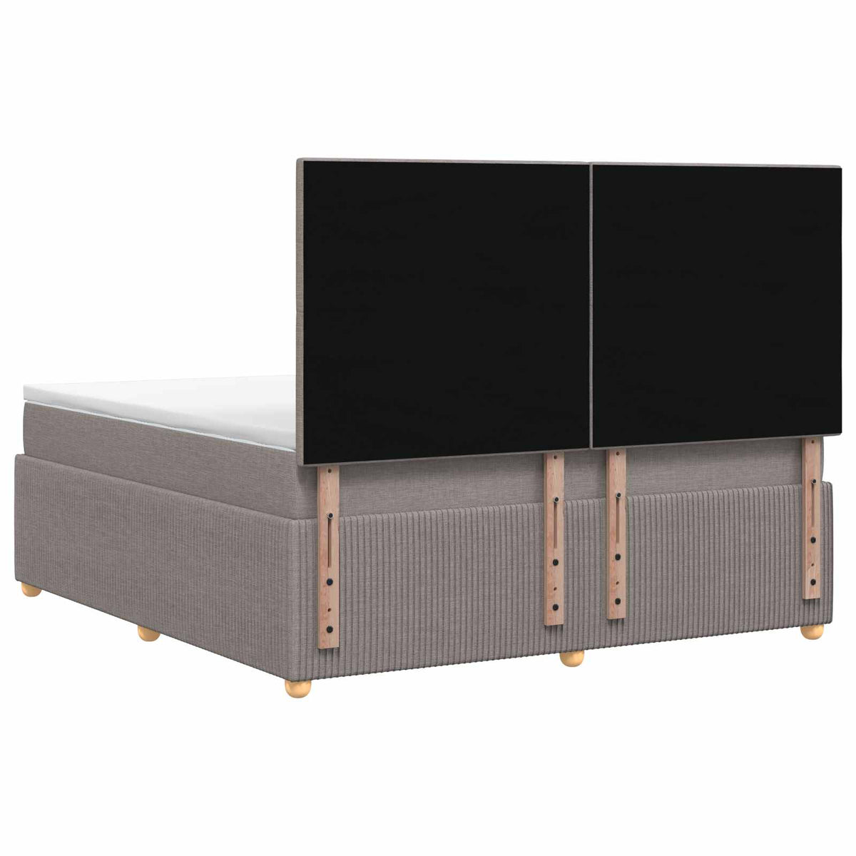 Lit boxspring avec matelas Taupe 140 x 200 cm Tissu