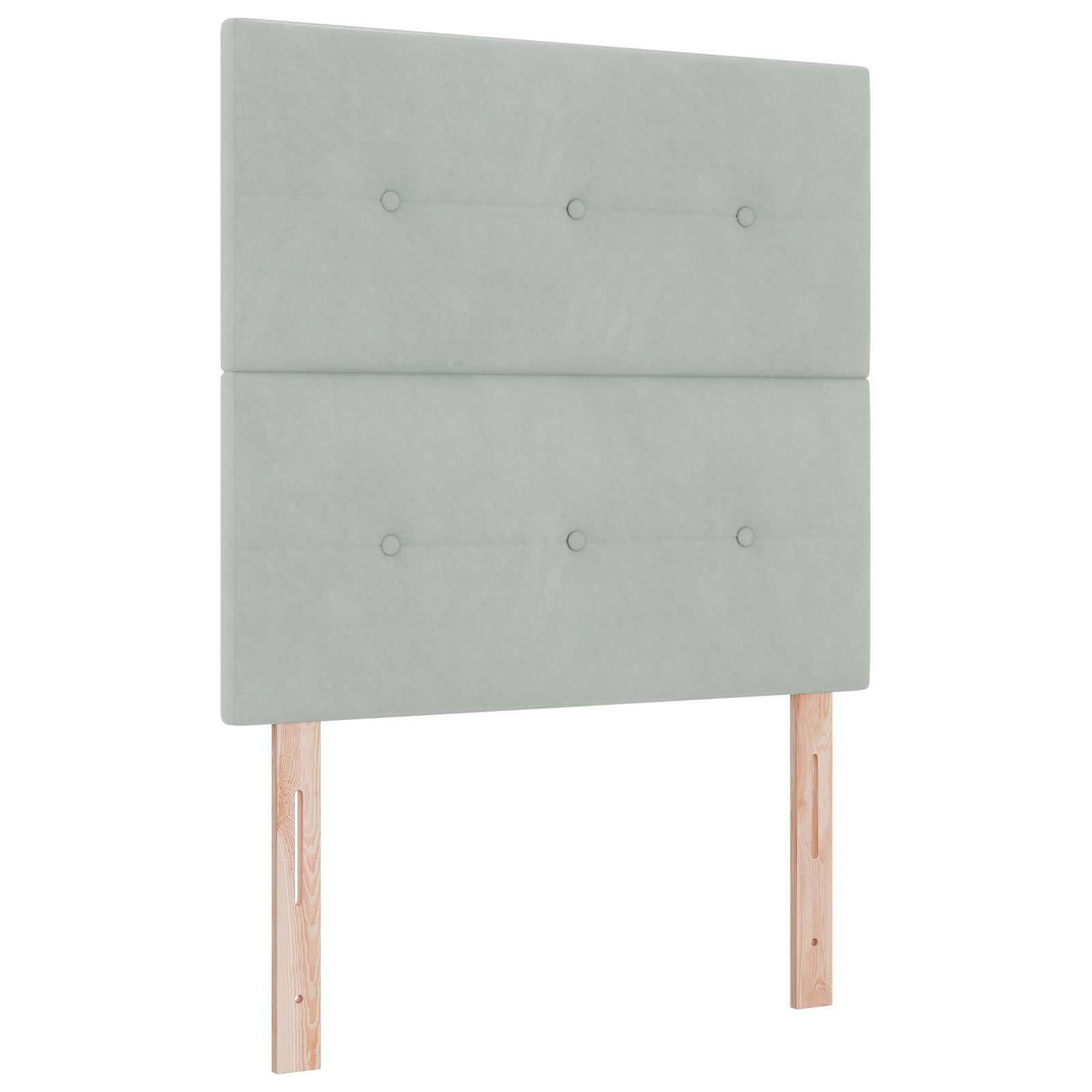 Lit boxspring avec matelas Gris clair 80 x 200 cm Velours - XIOS