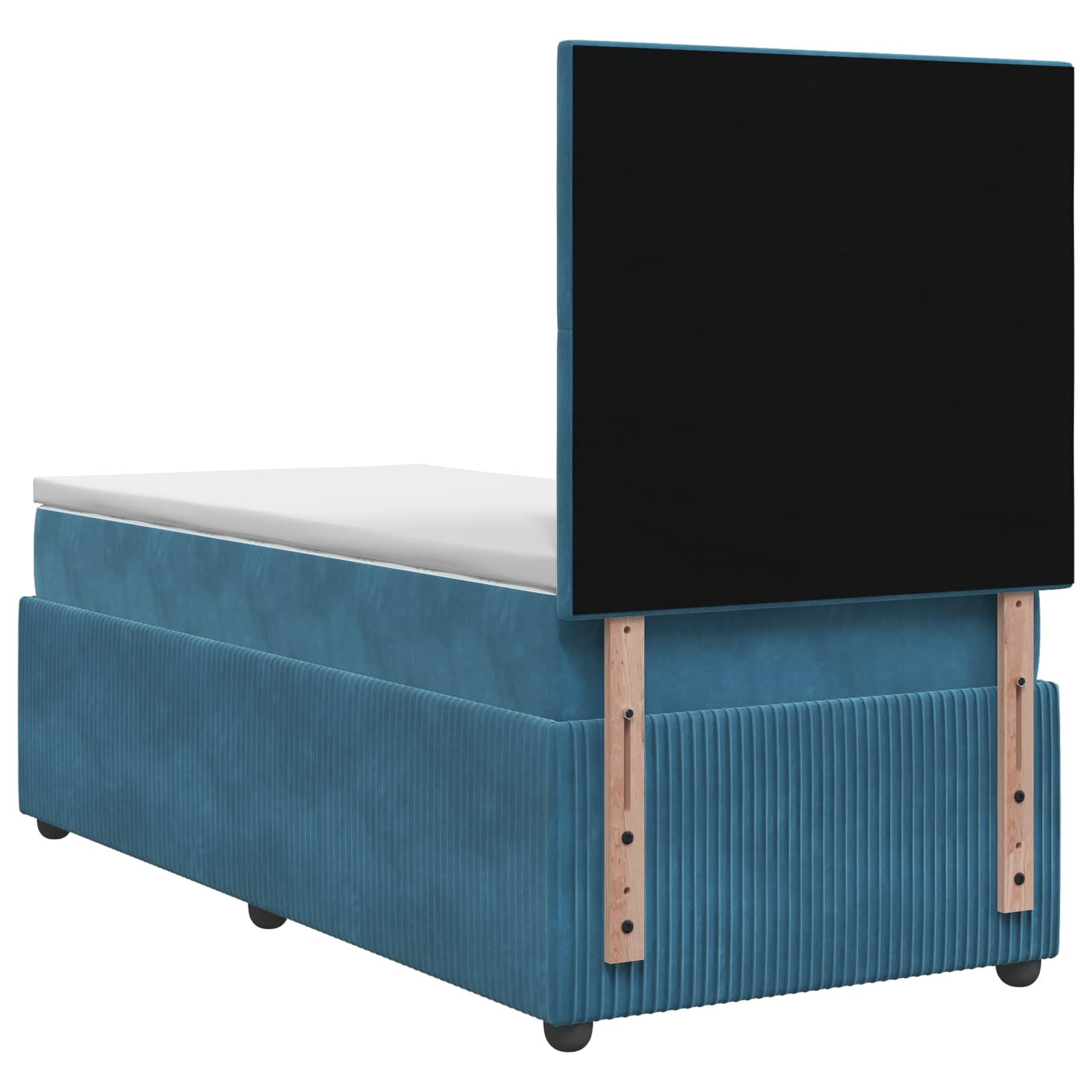 Lit boxspring avec matelas Bleu 80 x 200 cm Velours