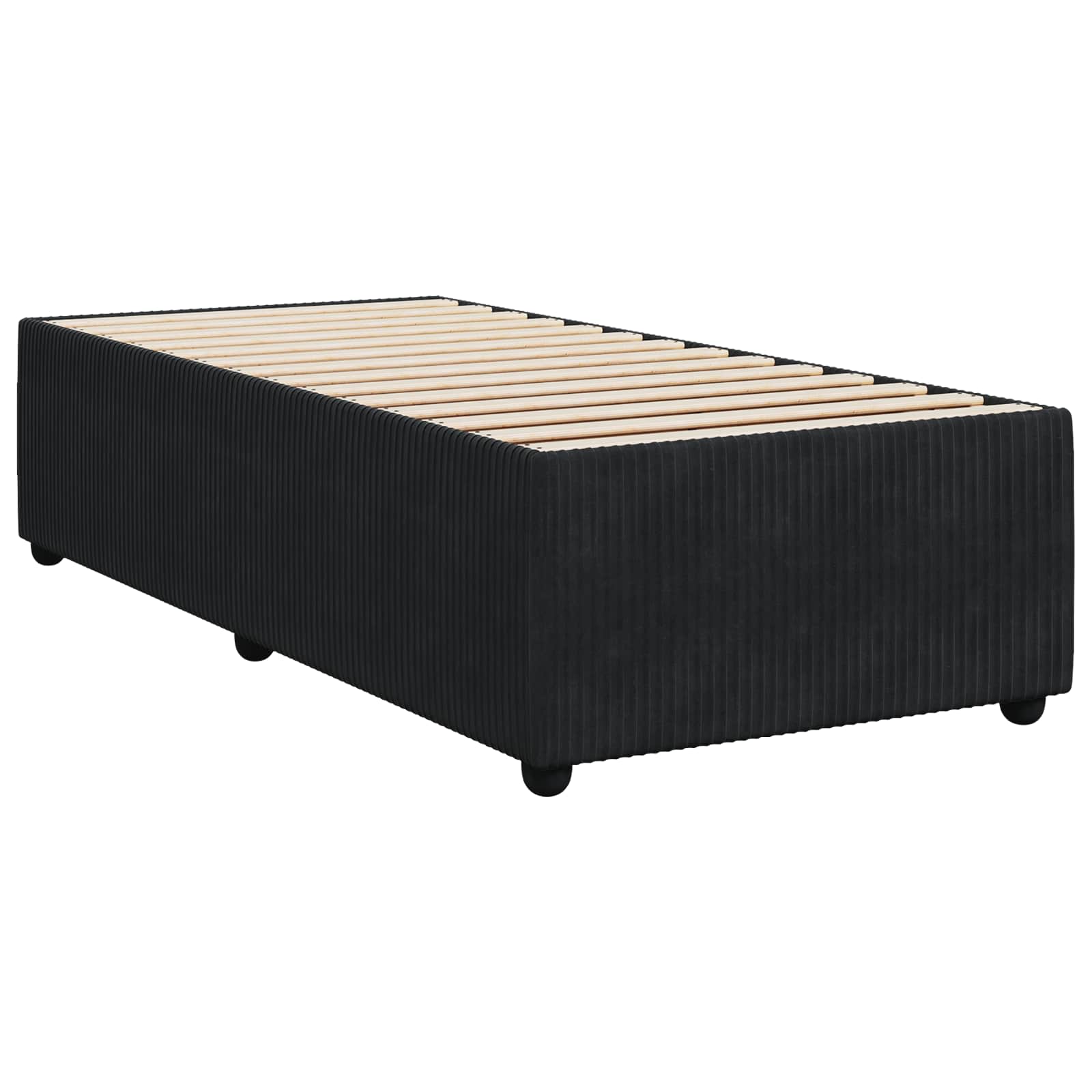 Lit boxspring avec matelas Noir 100 x 200 cm Velours