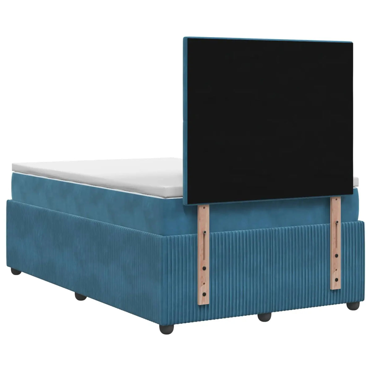 Lit boxspring avec matelas Bleu 120 x 190 cm Velours - XIOS