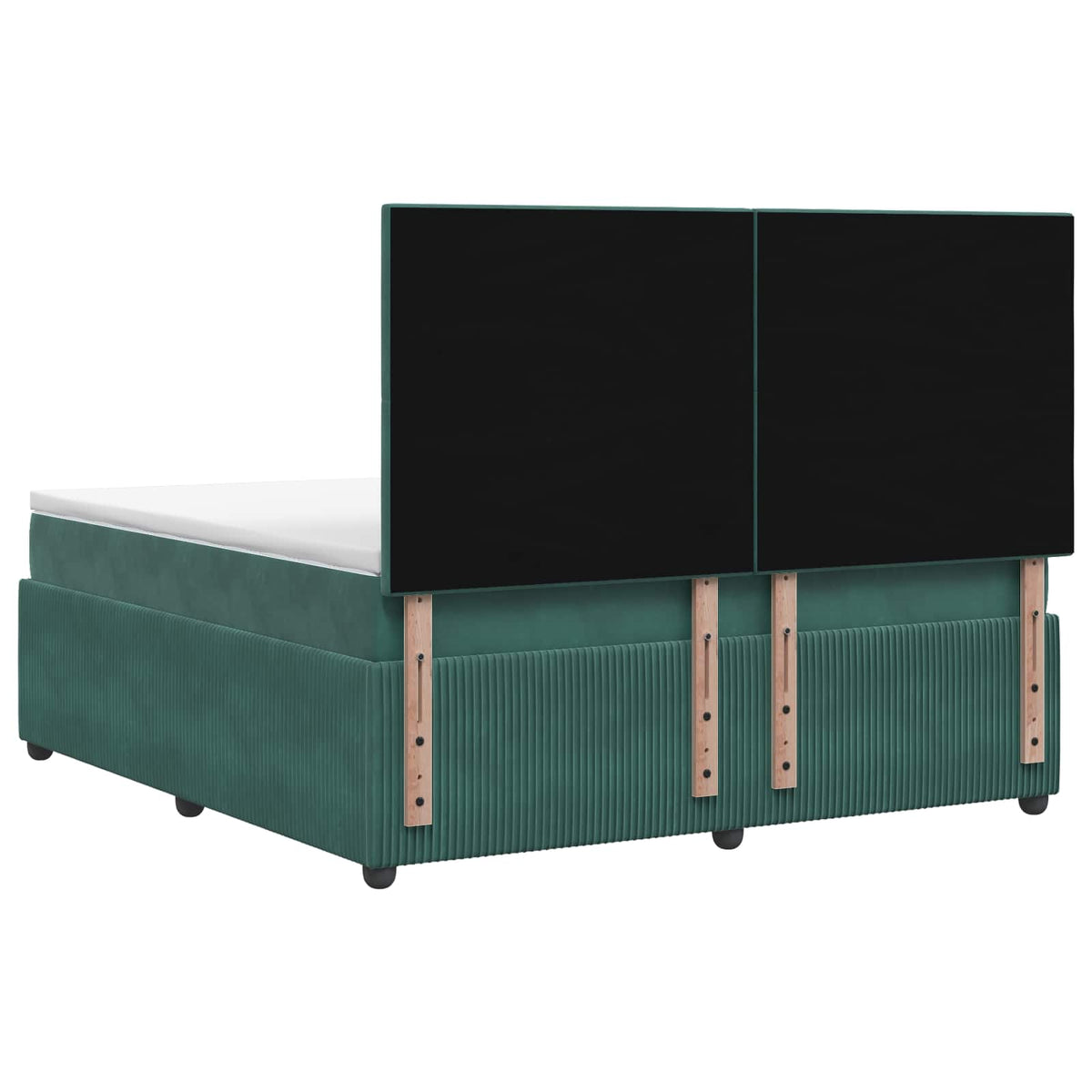 Lit boxspring avec matelas Vert foncé 140 x 190 cm Velours