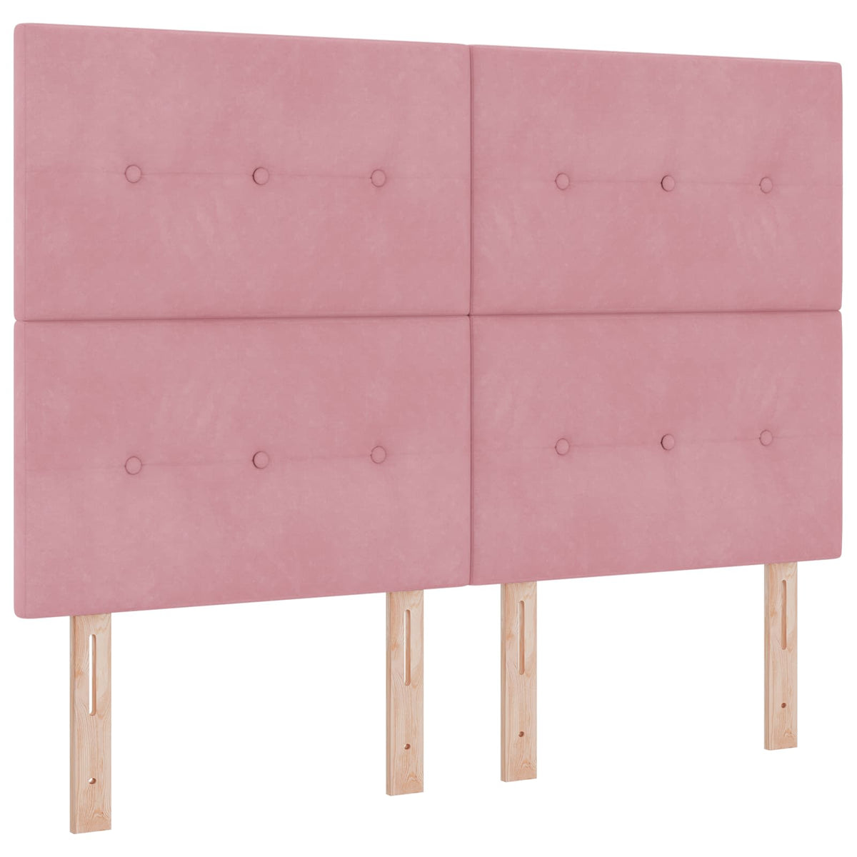 Lit boxspring avec matelas Rose 140 x 190 cm Velours
