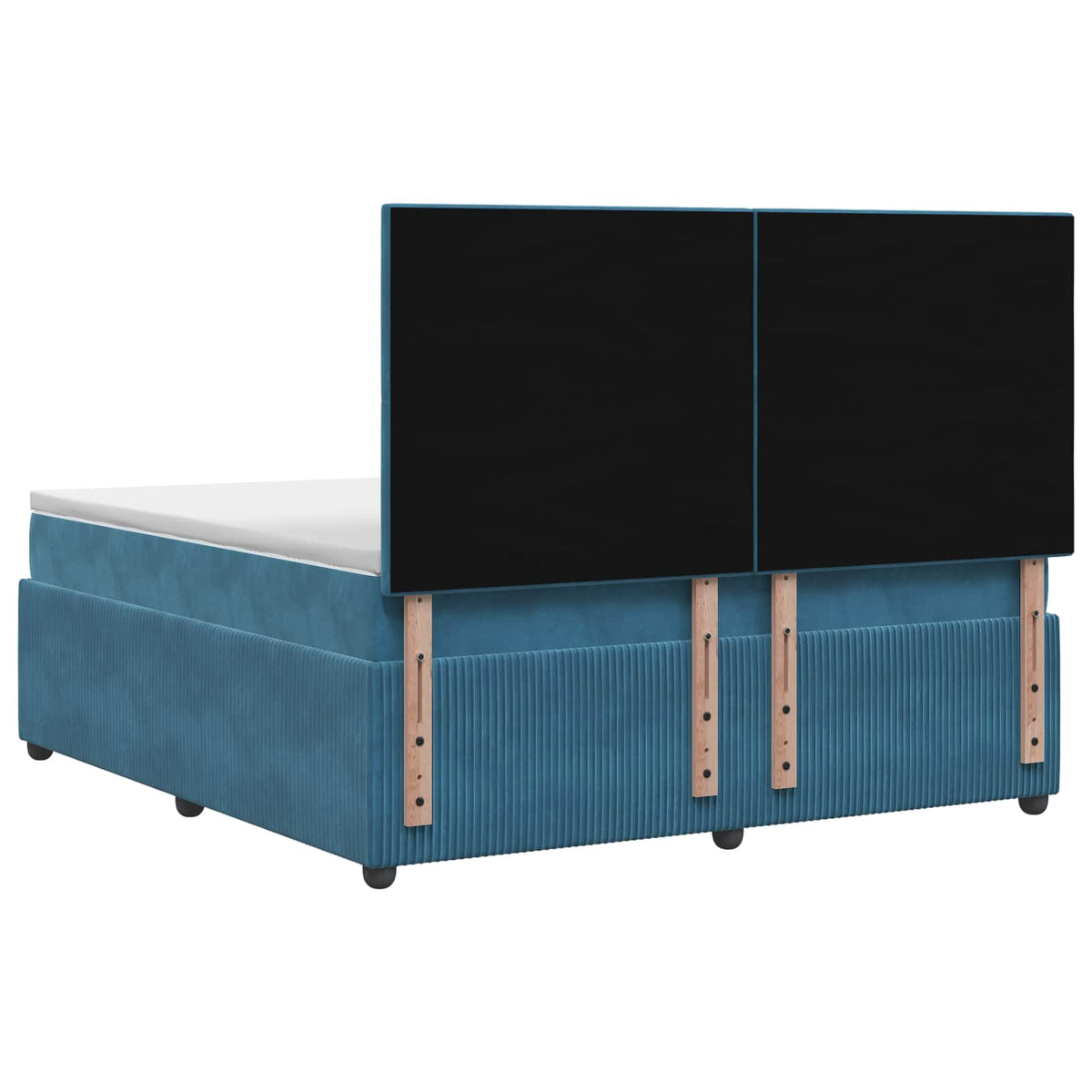 Lit boxspring avec matelas Bleu 140 x 200 cm Velours