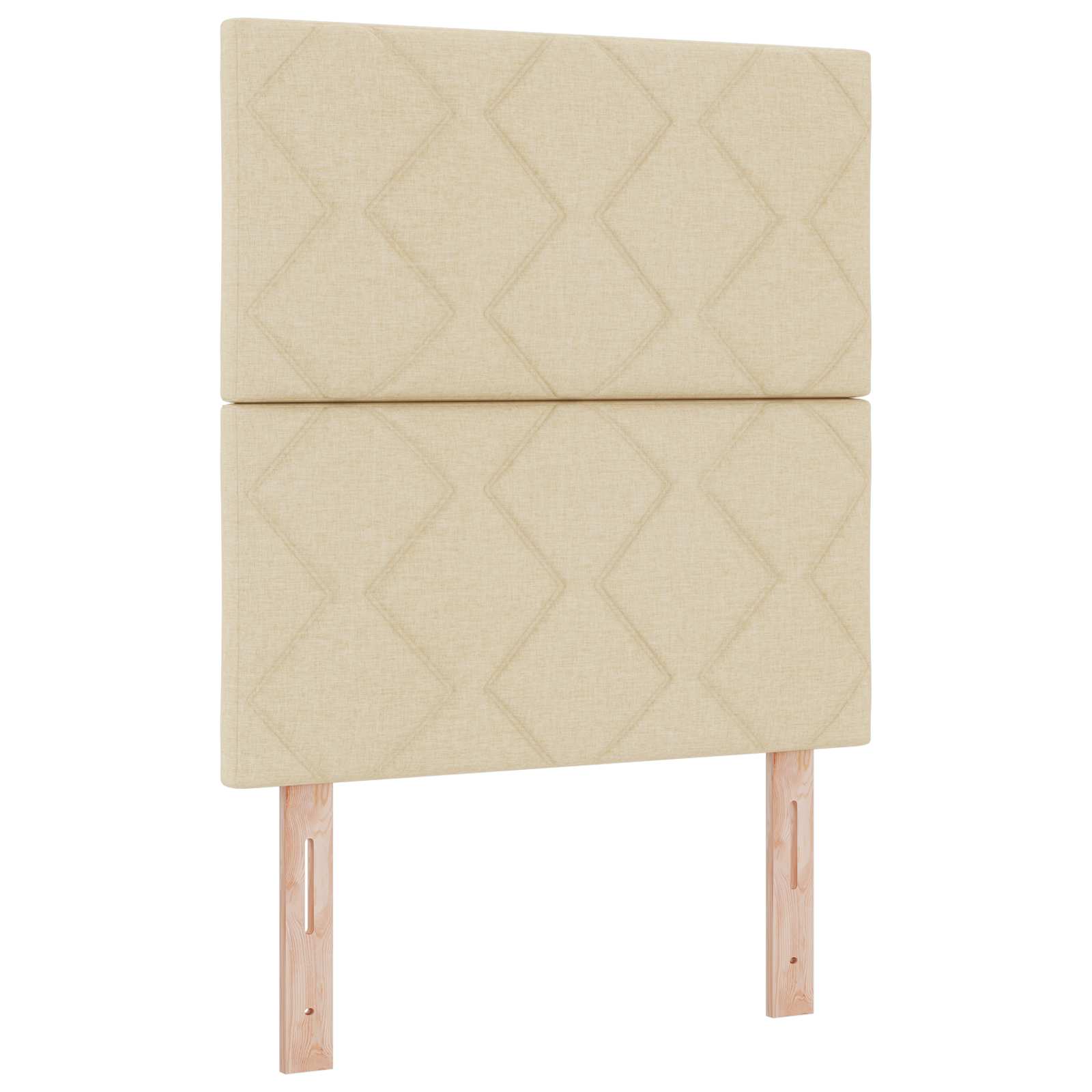 Lit boxspring avec matelas Crème 80 x 200 cm Tissu