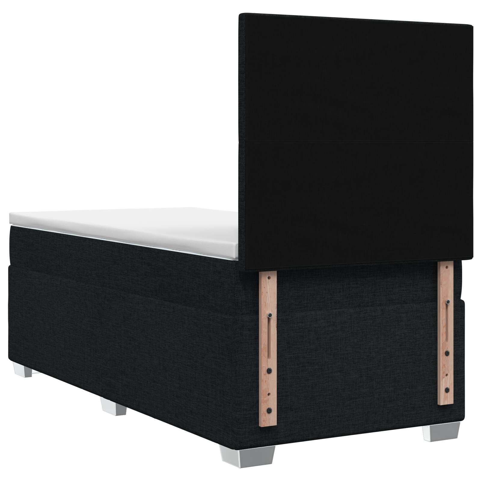 Lit boxspring avec matelas Noir 90 x 190 cm Tissu