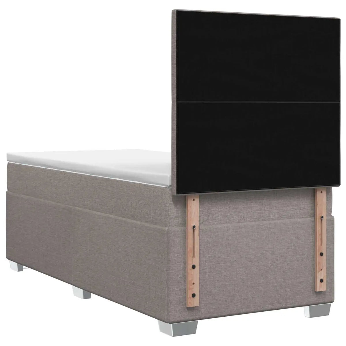 Lit boxspring avec matelas Taupe 90 x 200 cm Tissu - XIOS