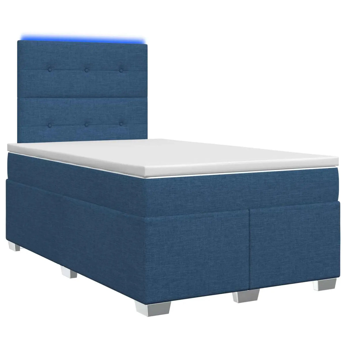 Lit boxspring avec matelas Bleu 120 x 190 cm Tissu - XIOS