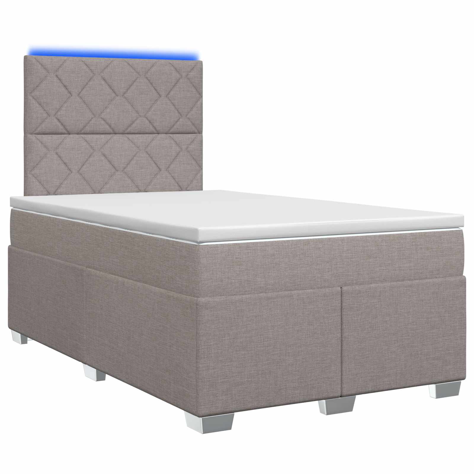 Lit boxspring avec matelas Taupe 120 x 190 cm Tissu