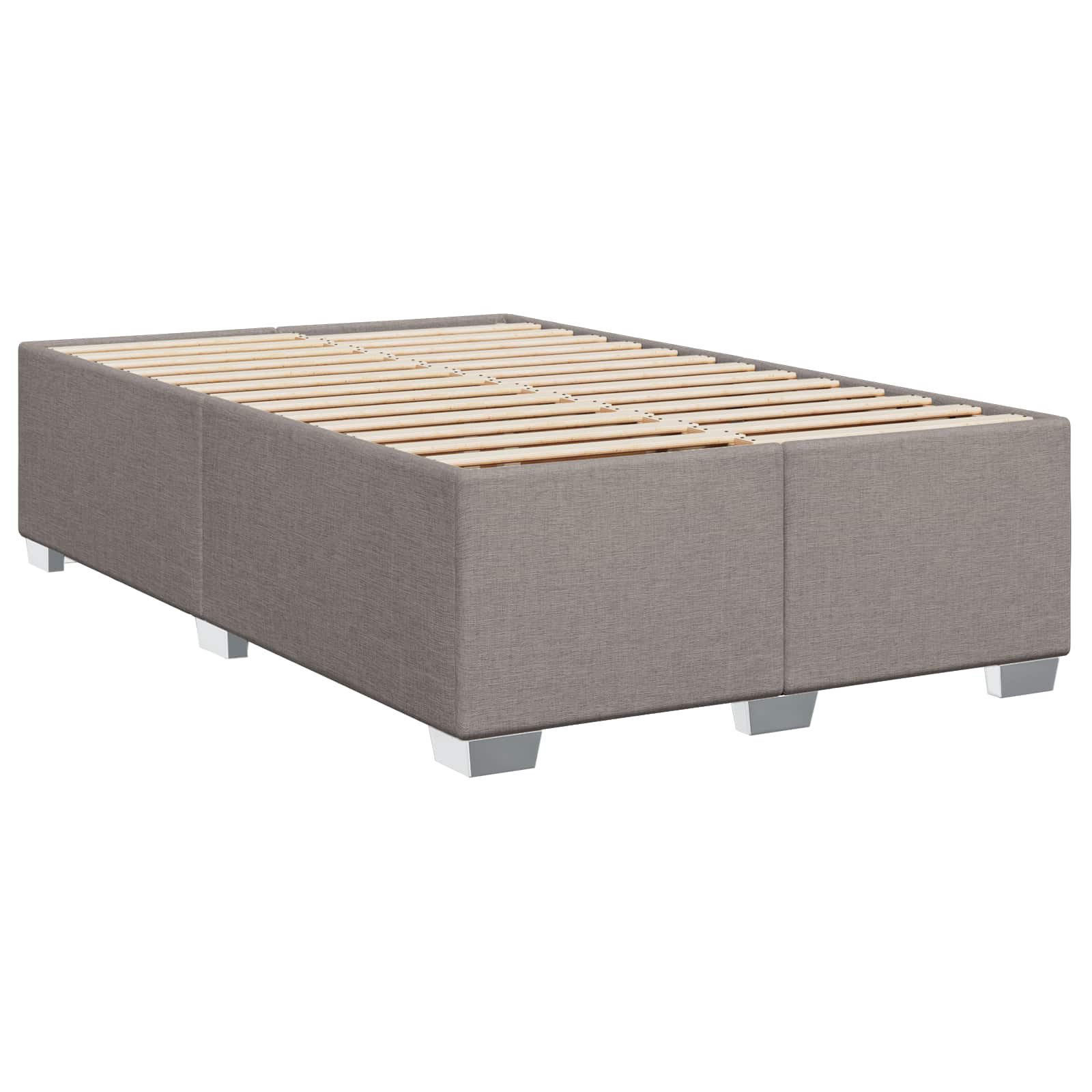 Lit boxspring avec matelas Taupe 120 x 190 cm Tissu