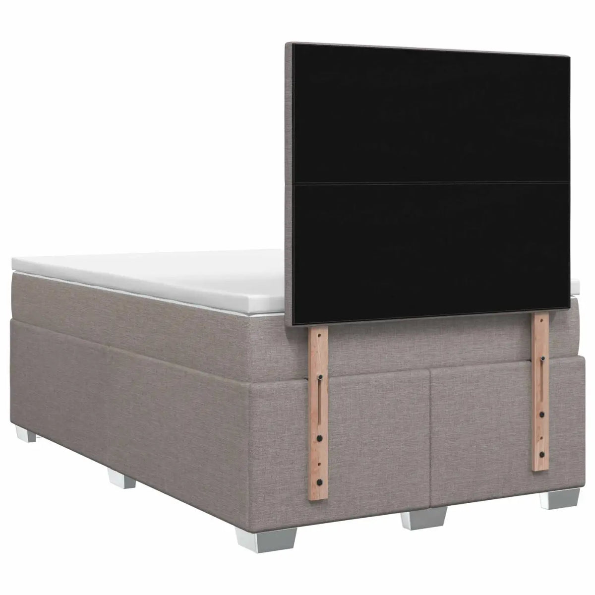 Lit boxspring avec matelas Taupe 120 x 190 cm Tissu - XIOS