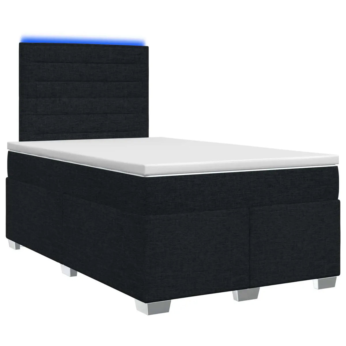 Lit boxspring avec matelas Noir 120 x 200 cm Tissu - XIOS