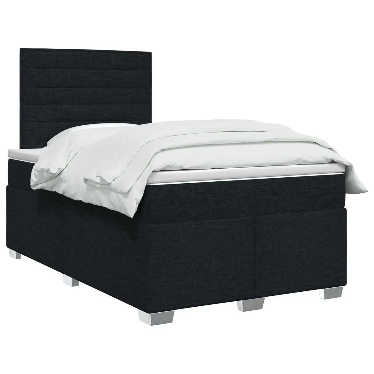 Lit boxspring avec matelas Noir 120 x 200 cm Tissu - XIOS