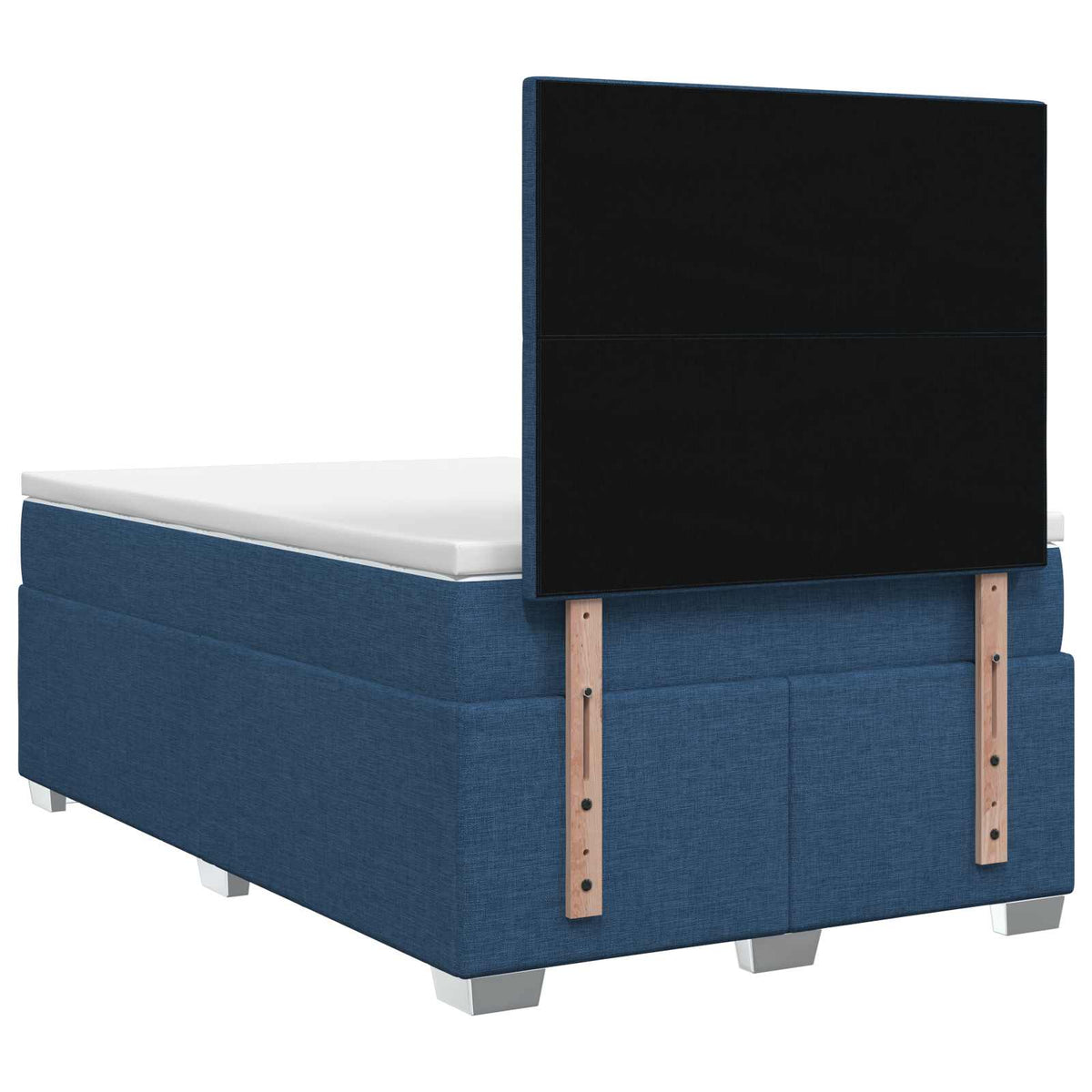 Lit boxspring avec matelas Bleu 120 x 200 cm Tissu