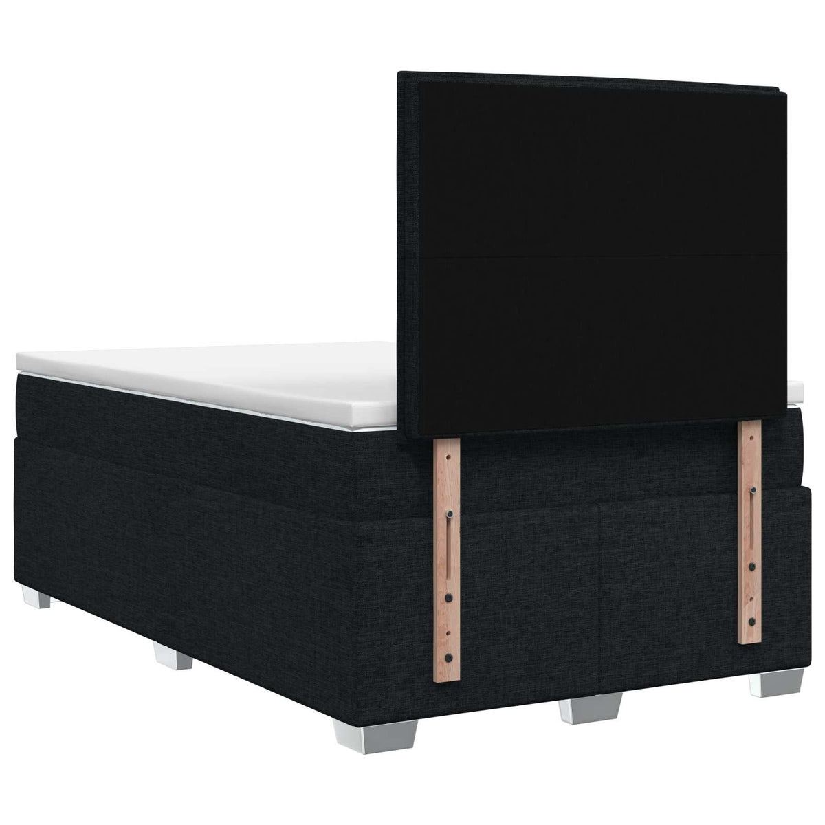 Lit boxspring avec matelas Noir 120 x 200 cm Tissu