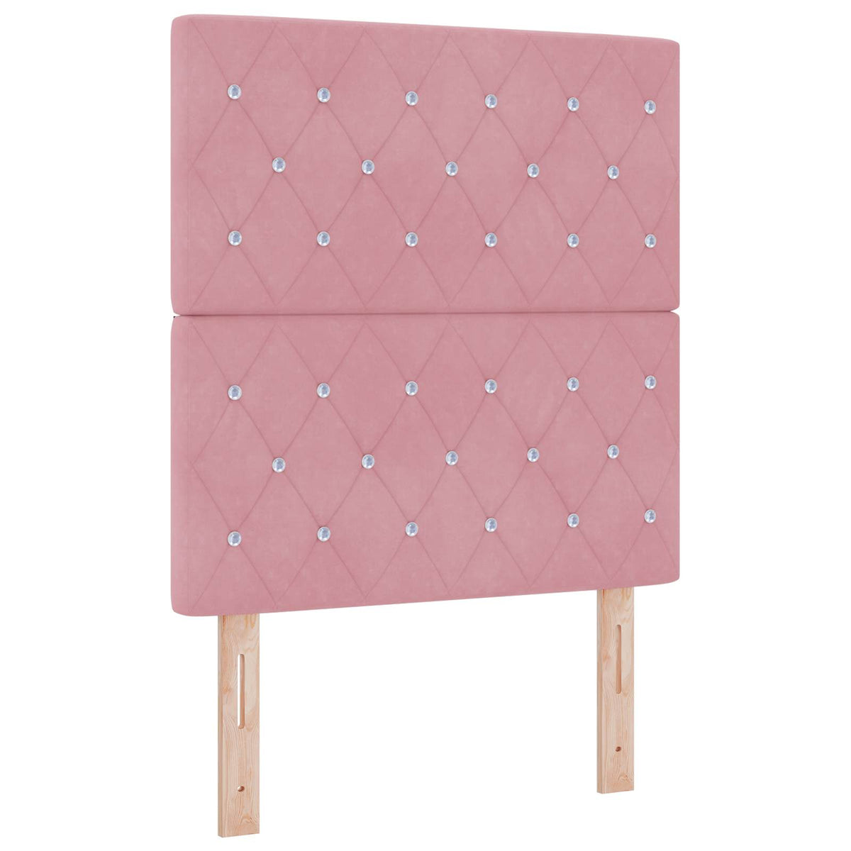 Lit boxspring avec matelas Rose 80 x 200 cm Velours